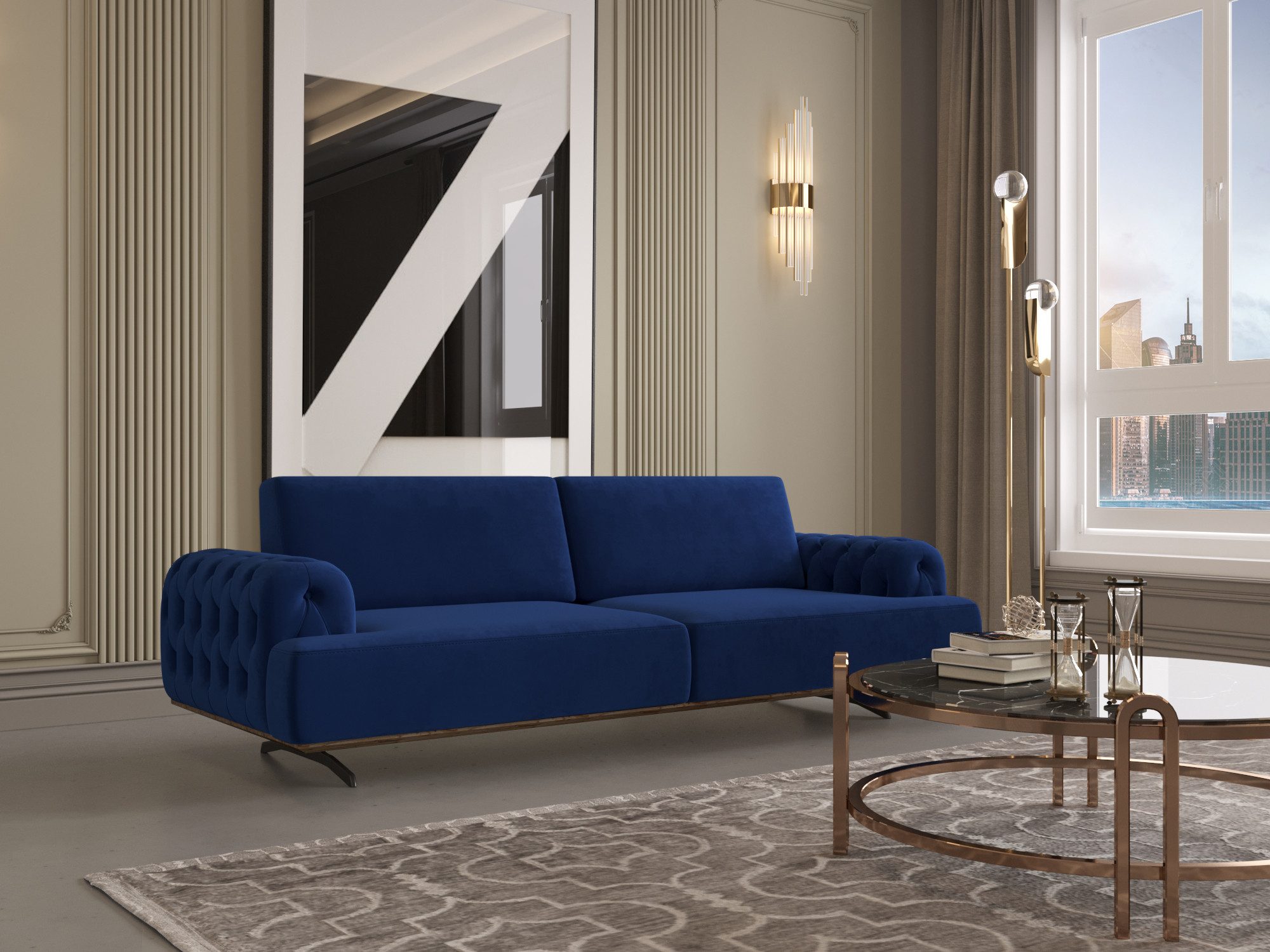 Möbeldreams Chesterfield-Sofa Chesterfield Sofa Modern Verstellbare Rückenlehne