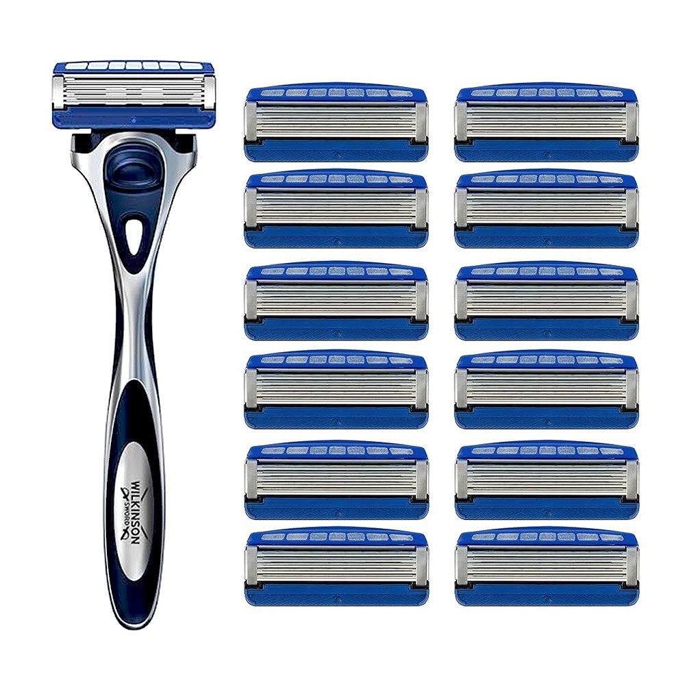 Wilkinson Rasierklingen Wilkinson Hydro 5 Skin Protection Regular Rasierer + 12 Ersatzklingen