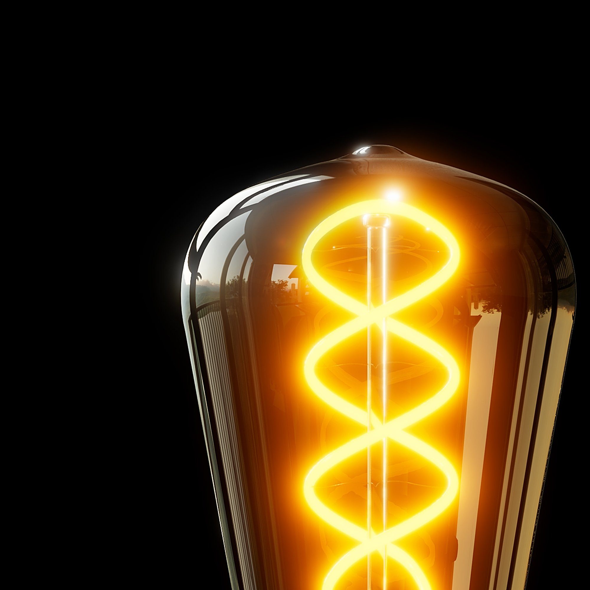 LED Edison Bilderleuchte & mit LED, Wand- SSC-LUXon Kabel & Stecker Warmweiß schwarz Tischlampe mit NAMBI