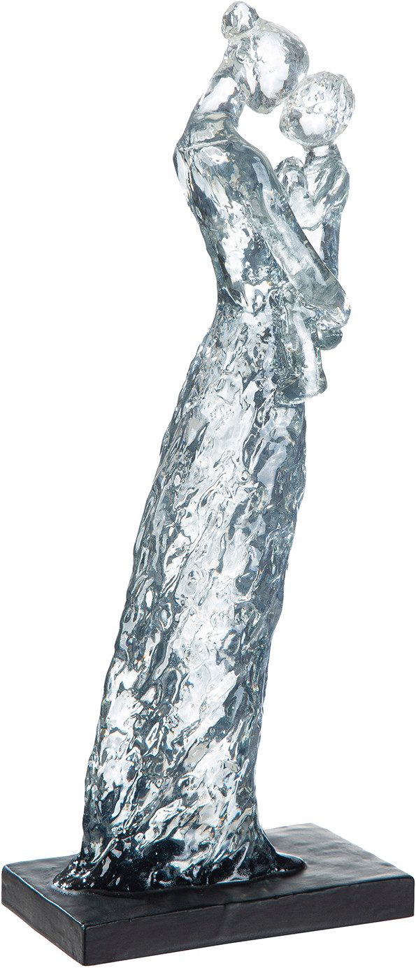 GILDE Skulptur Skulptur Mutter und Kind schwarz H. 32 cm (1 St), Geborgenheit Liebe Emotion Familienmotiv Symbolfigur
