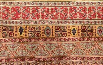 Wollteppich Afshar Sirjan Teppich handgeknüpft gold, morgenland, rechteckig, Höhe: 8 mm, handgeknüpft