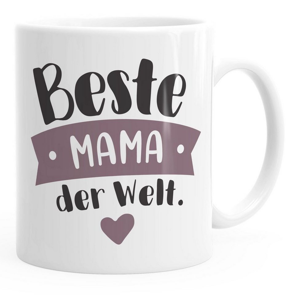 Tasse Mama rockt Geschenk zum Muttertag  Kaffeetasse einfarbig MoonWorks®