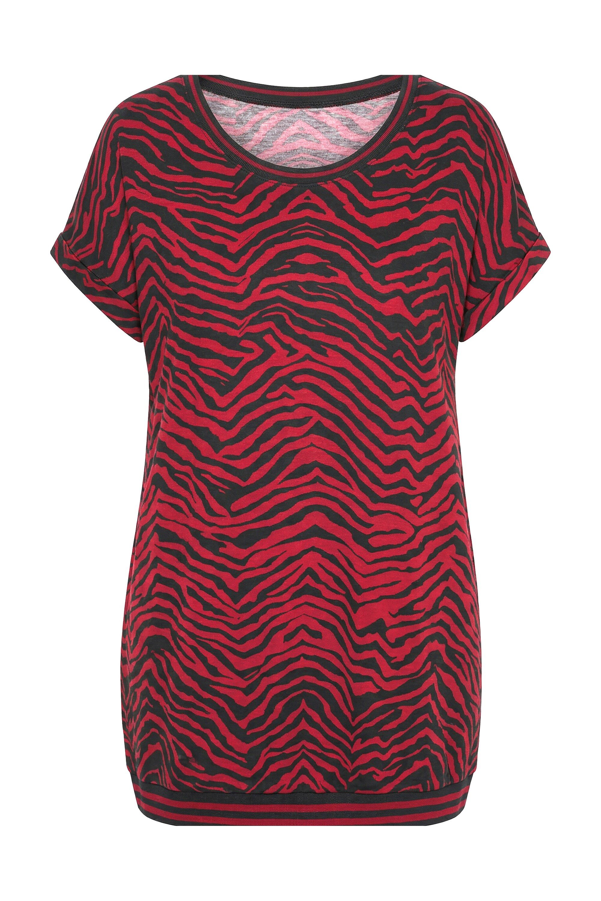 MIAMODA T-Shirt T-Shirt oversized Zebra Rundhals günstig online kaufen