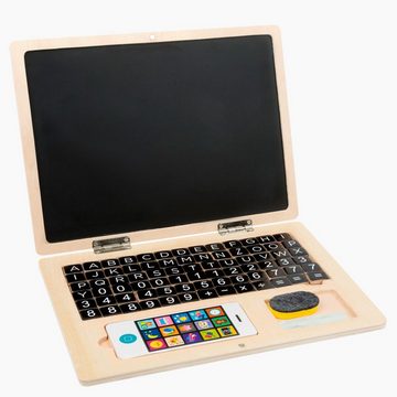 Small Foot Lernspielzeug »Holz-Laptop mit Magnet-Tafel«, Satzzeichen und Zahlen sind magnetisch