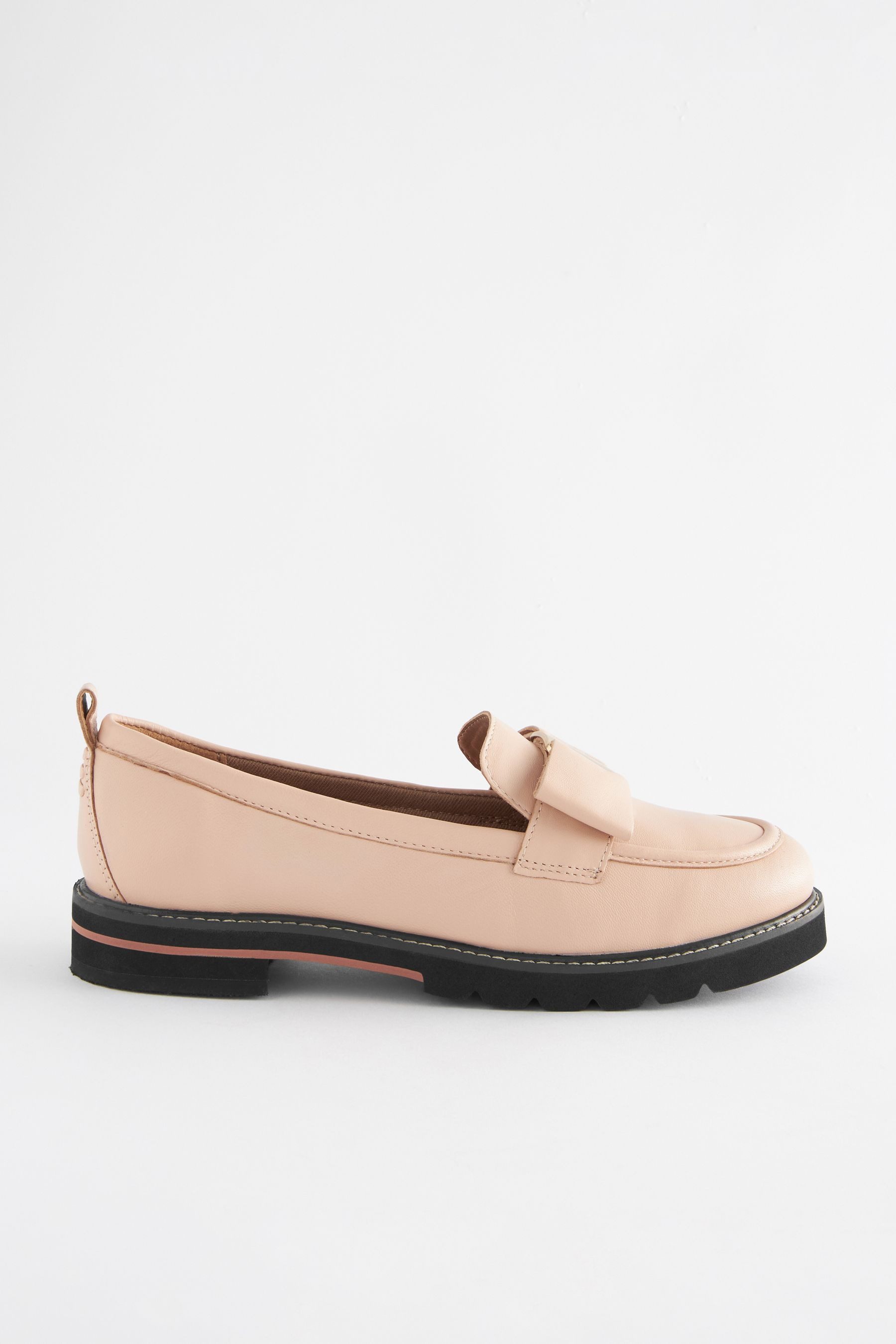 Forever Comfort® Derbe Leder-Loafer mit Schleife Loafer