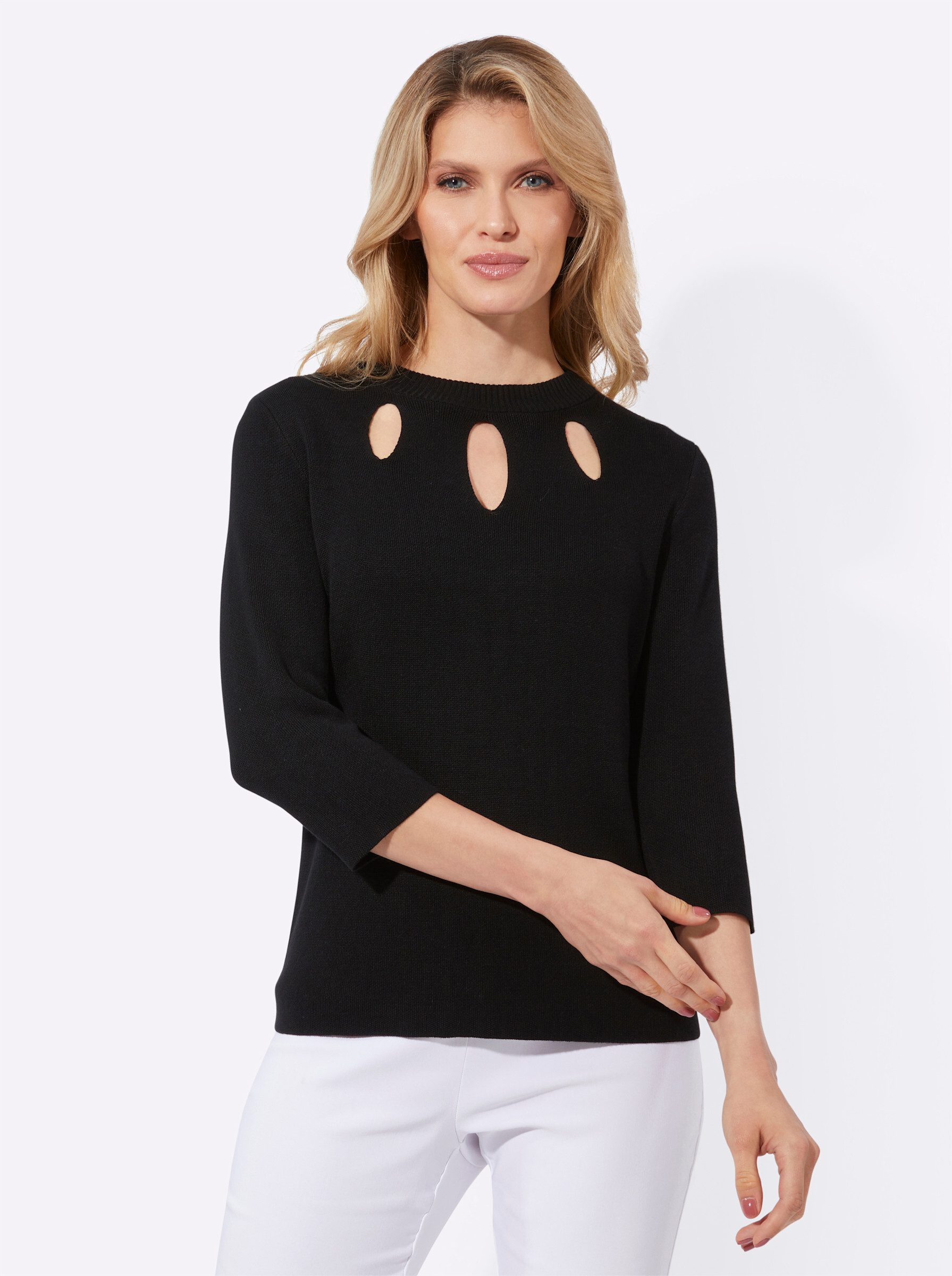 Sieh an! Strickpullover 3/4 Arm-Pullover . günstig online kaufen