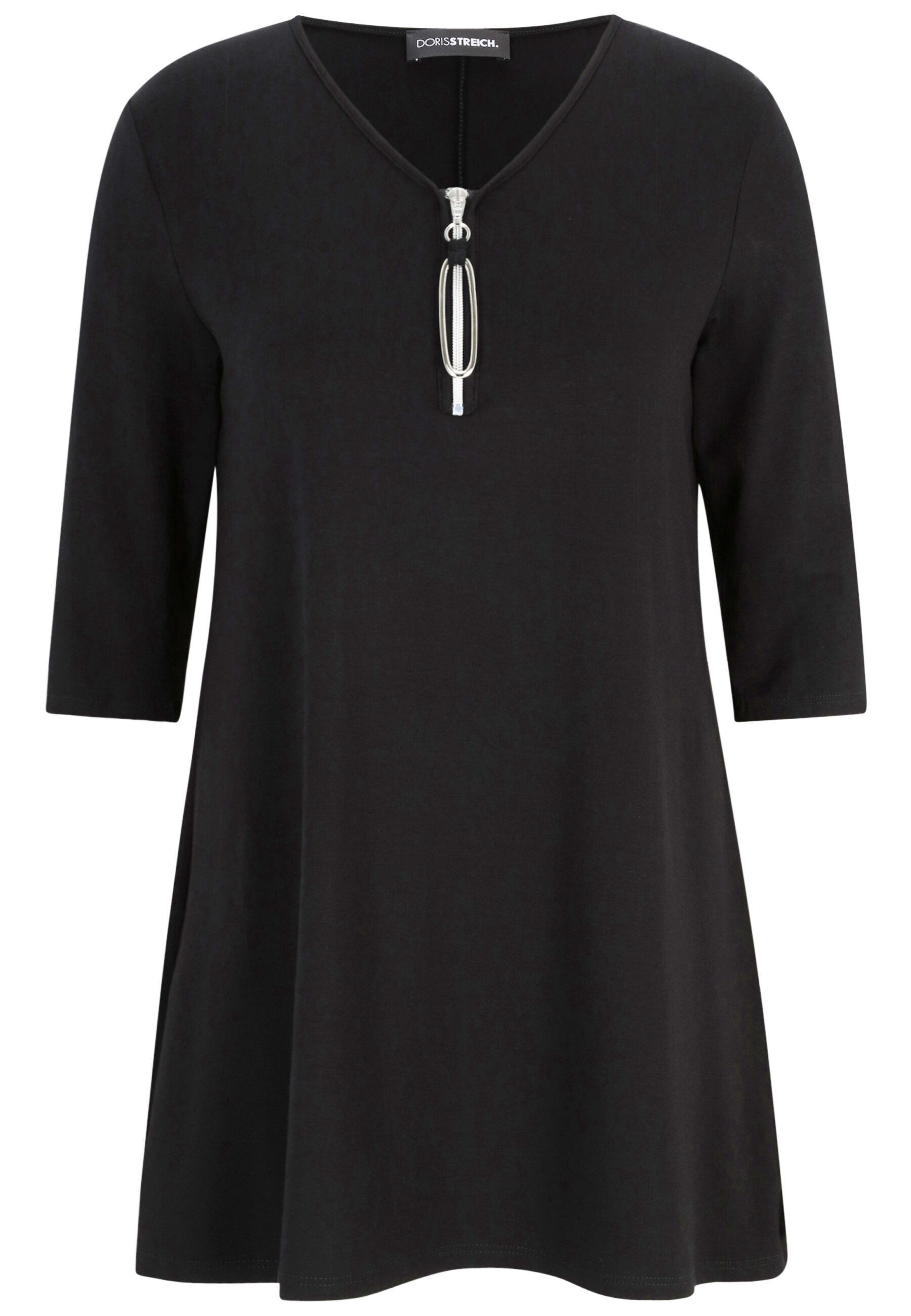 Doris Streich Longshirt (1-tlg) mit dekorativen Reißverschluss