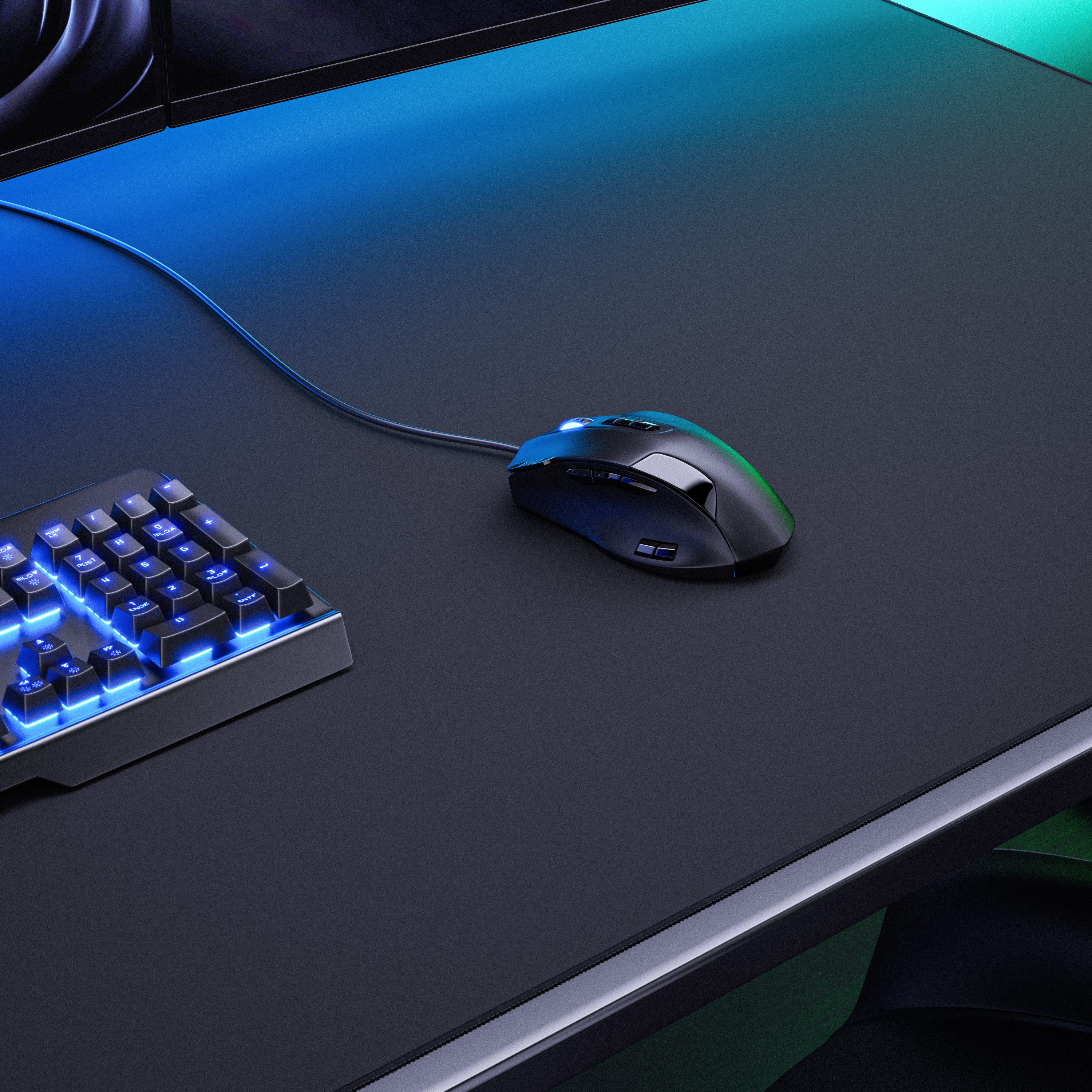 Titanwolf Gaming Mauspad XXXL Speed Mousepad 2000 x 800 x 3 mm, riesige Schreibtischauflage (1-St), rutschfeste Rückseite, abwaschbar, Geschwindigkeit & Präzisi – Bild 4 von 5