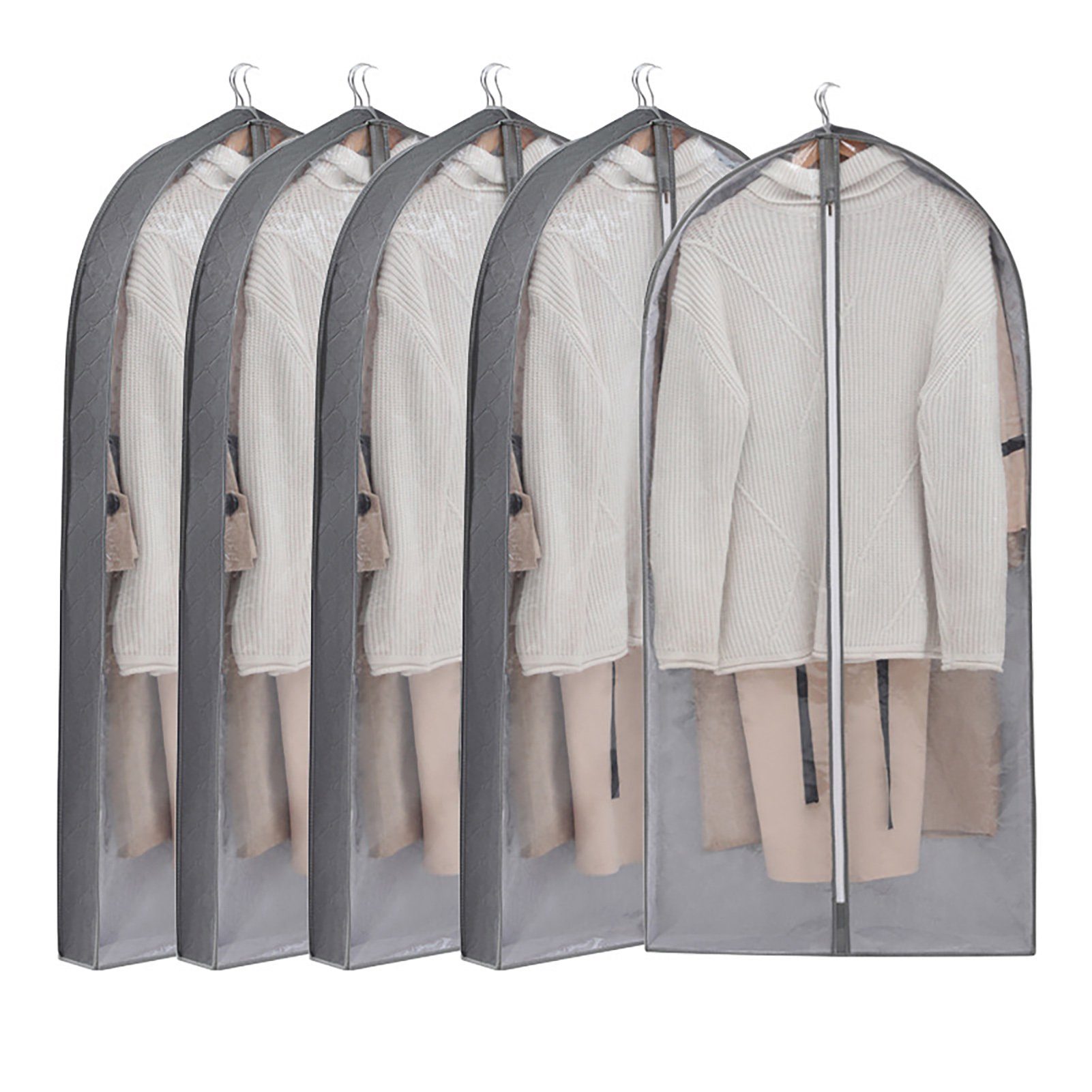 60cm x Kleidersäcke Khaki für 10cm 100cm x Aufbewahrungsanzüge Abdeckung Kleid Rutaqian Kleidung Kleidersack
