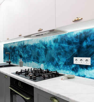 MyMaxxi Dekorationsfolie Küchenrückwand Struktur Eis Muster selbstklebend Spritzschutz Folie
