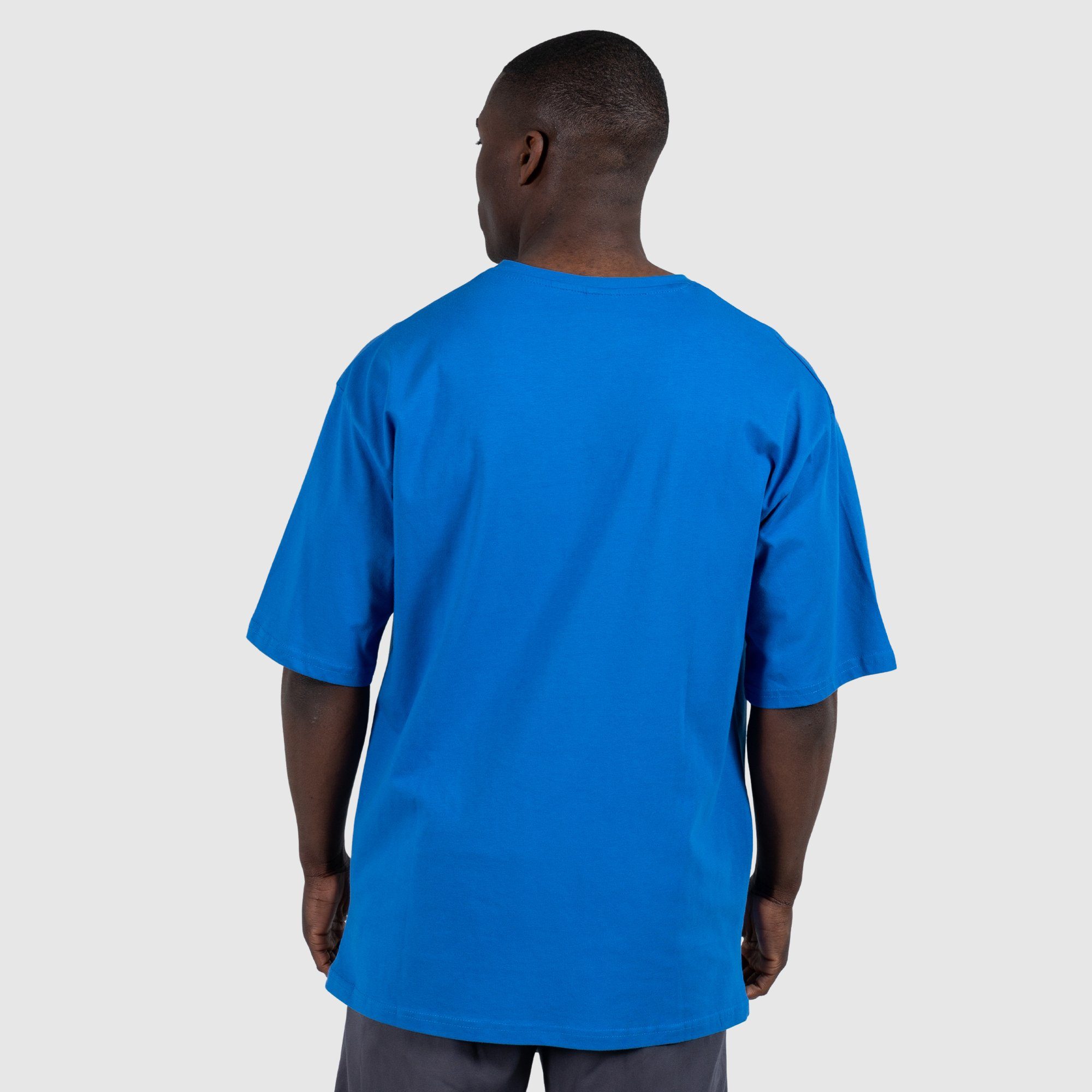 Baumwolle T-Shirt Oversize, Gus 100% Blau Smilodox