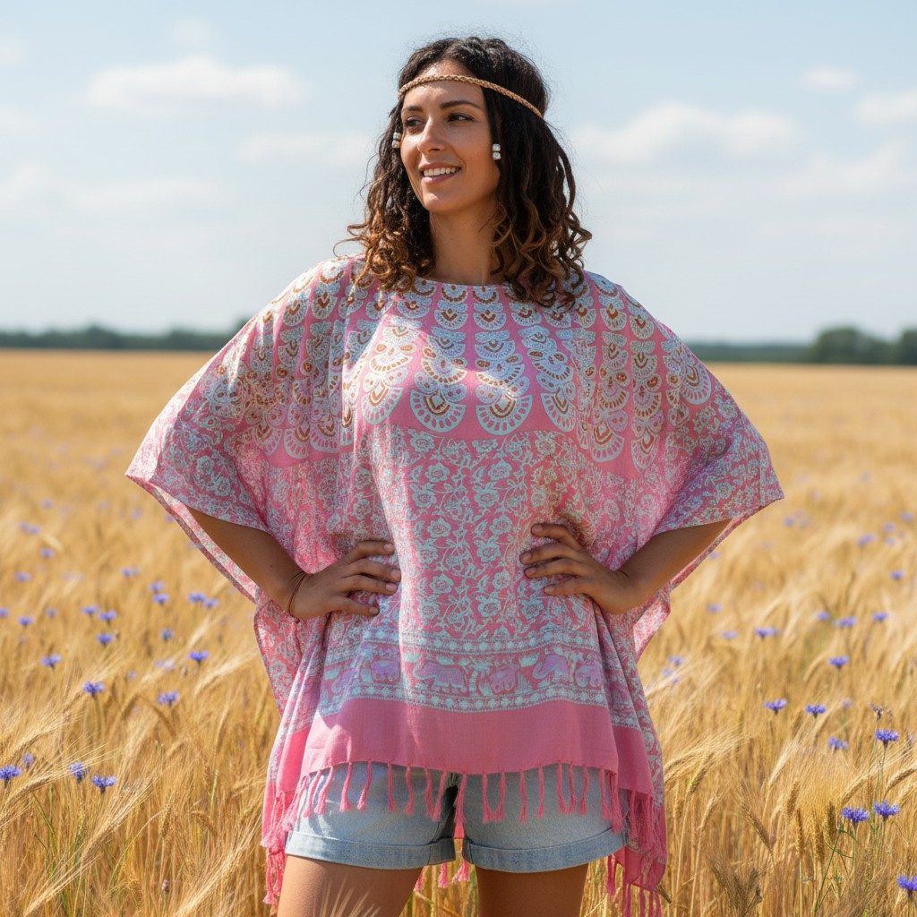 Guru-Shop Longbluse Kaftan, Ibiza-StyleTunika, Boho Bluse, Damen.. alternat günstig online kaufen