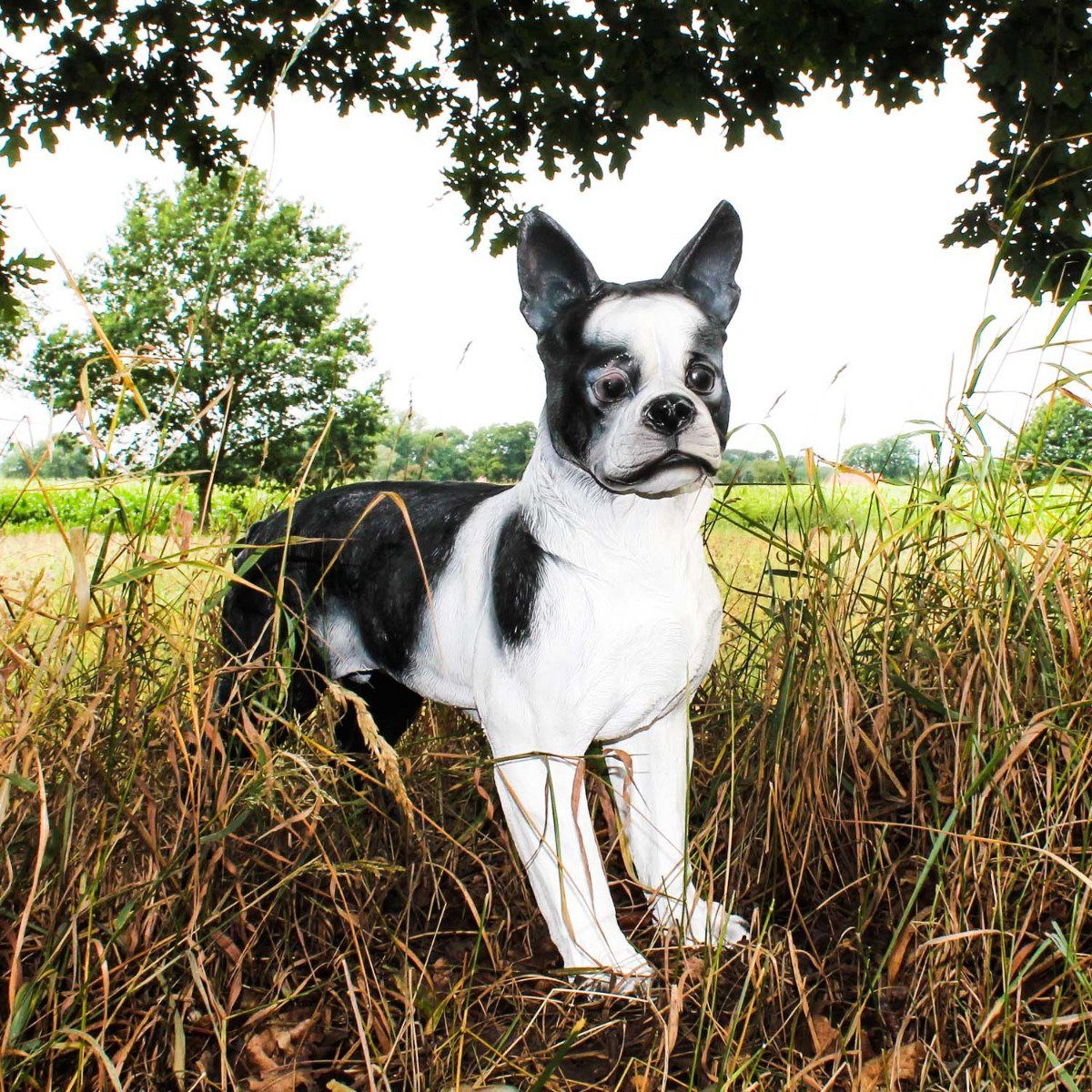 Figur colourliving Bulldogge Tierfigur geeignet den Hund Außenbereich und Innen- für Tierfigur, Französische Hunde