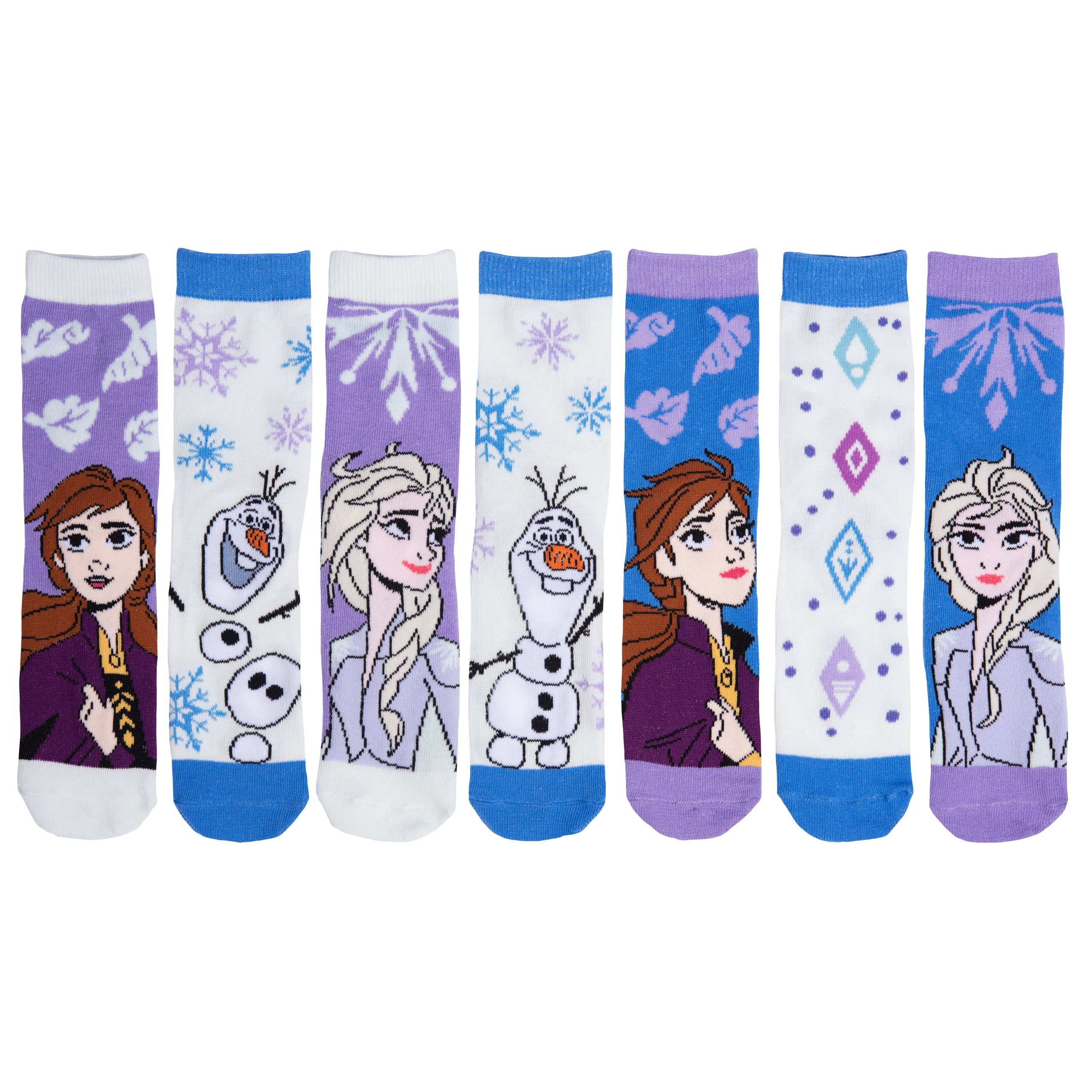 Labels® Bunt - Die United Eiskönigin für Pack) Disney Frozen - (7er Socken Mädchen Socken