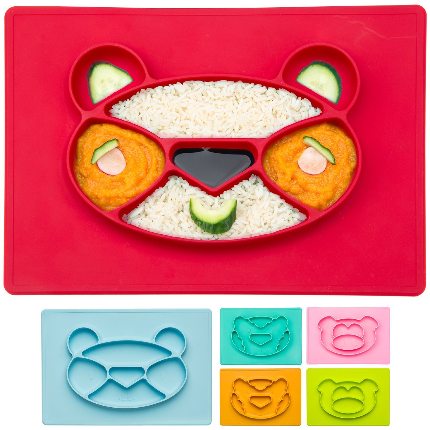 Kindergeschirr-Set Happy Face Mat Kinder-Teller