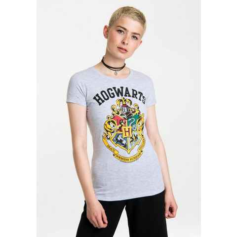 LOGOSHIRT T-Shirt Hogwarts Logo mit coolem Print