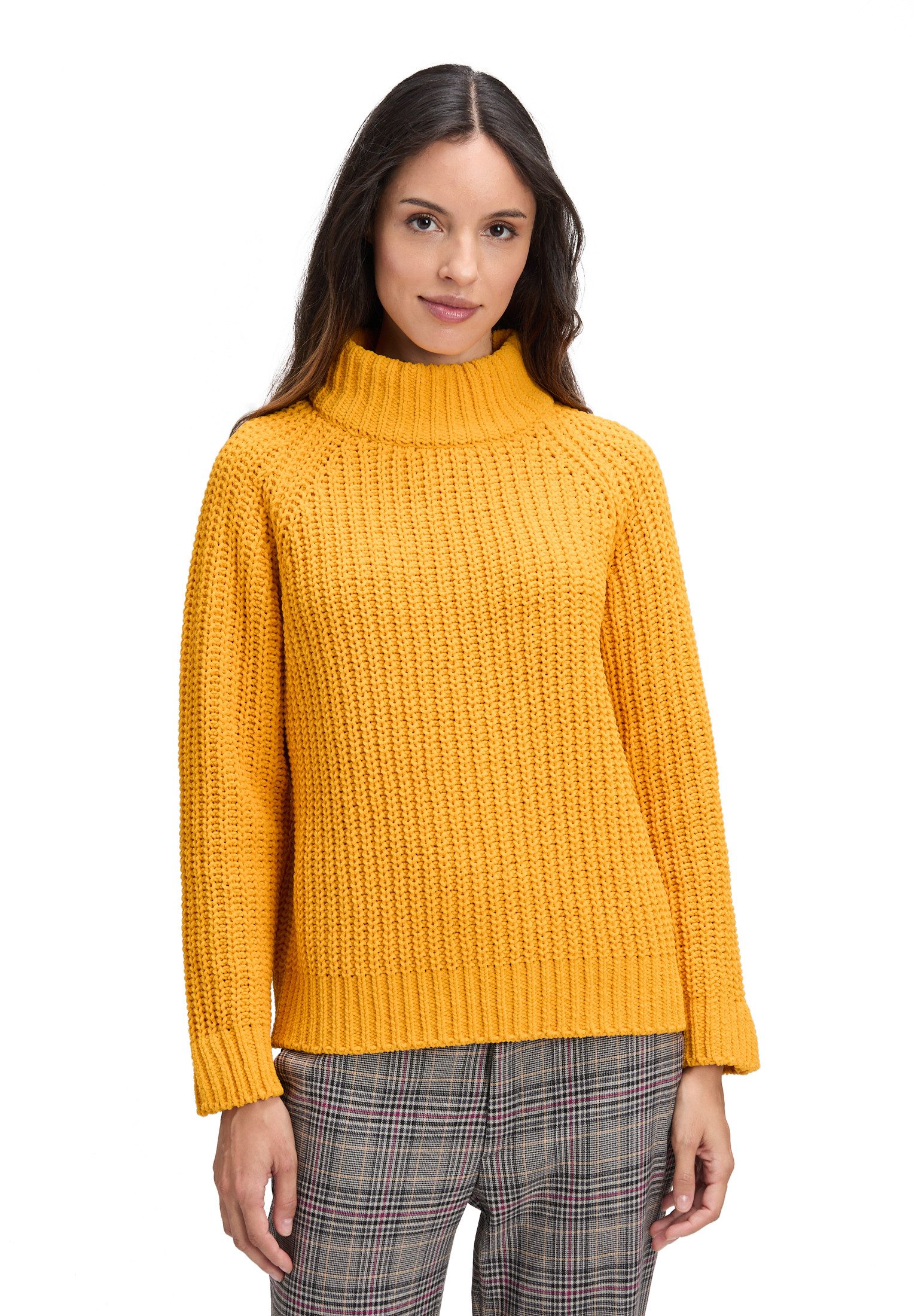 Cartoon Strickpullover Damen Strickpullover mit Stehkragen (1-tlg) günstig online kaufen