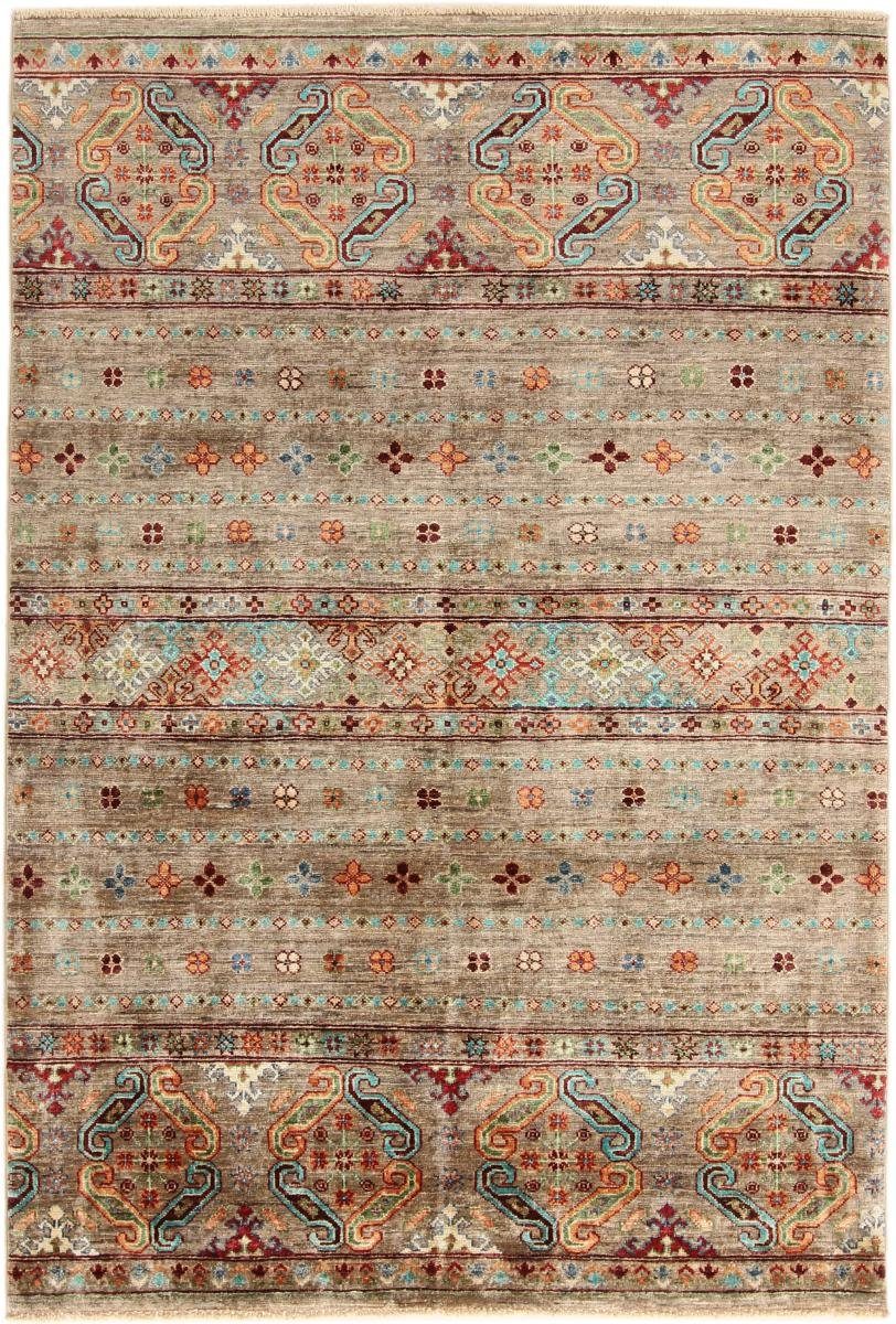 Orientteppich Arijana Shaal 124x182 Handgeknüpfter Orientteppich, Nain Trading, rechteckig, Höhe: 5 mm