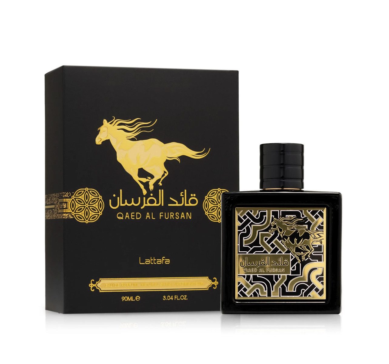 Lattafa Eau de Parfum Qaed Al Fursan & Qaed al Fursan Untamed, 90 ml, Herrenduft, Starkes Sillage, Hohe Haltbarkeit