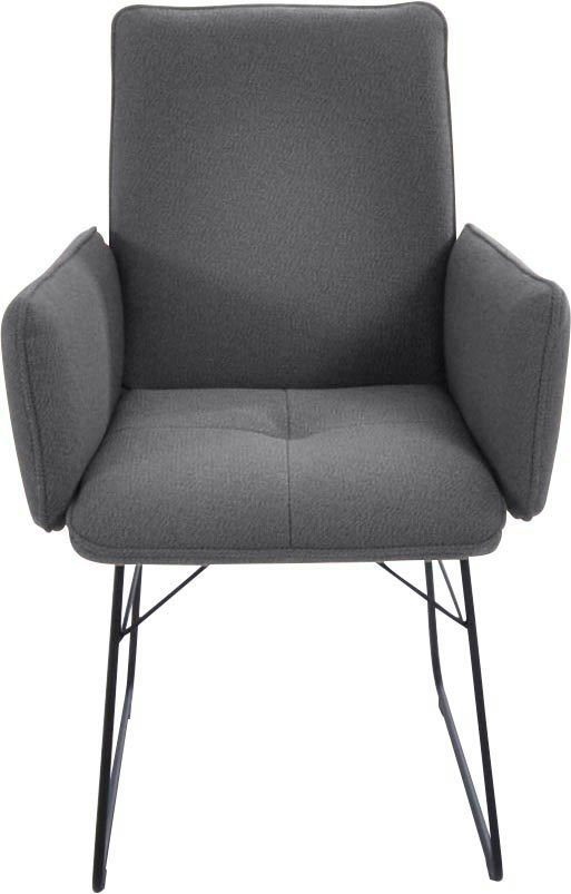 K+W Komfort & Wohnen Armlehnstuhl (1 St), Drahtkufengestell in Metall schwarz, Griff am Rücken, Steppung im Sitz. € 607,14