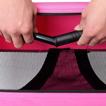 pro.tec Tiertransporttasche, Faltbare Hundetransportbox Größe Pink;S
