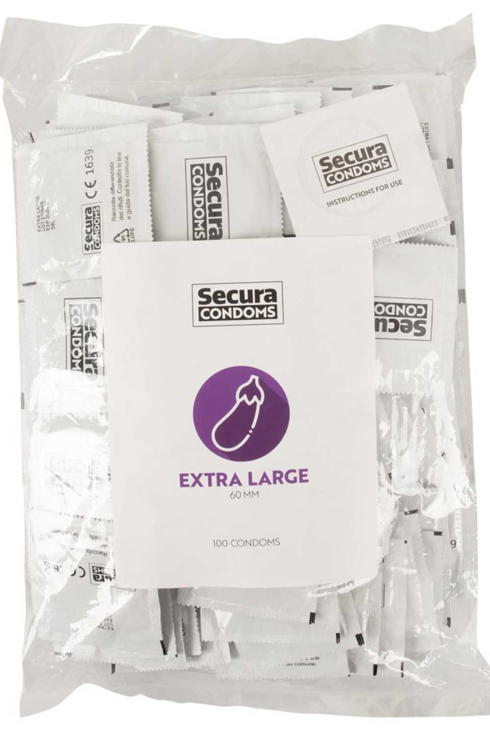 Secura Einhand-Kondome Extra Large Презервативы 100 Stück