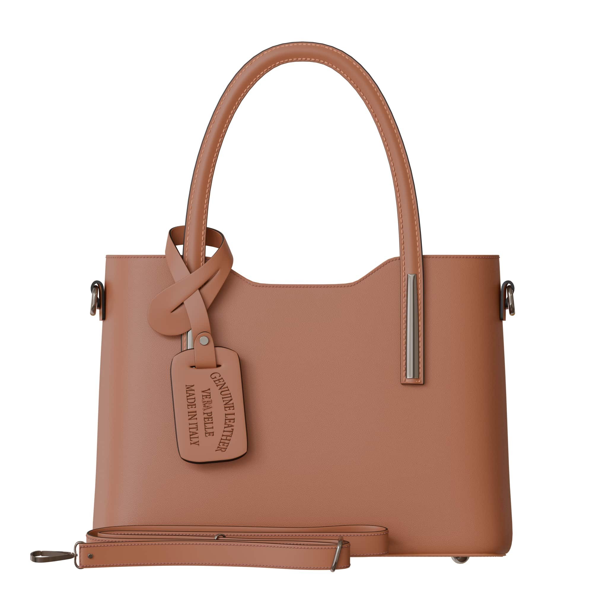 Henkeltasche Damen Hand Umhänge Henkel Tasche Feinstes Echt Leder 30637