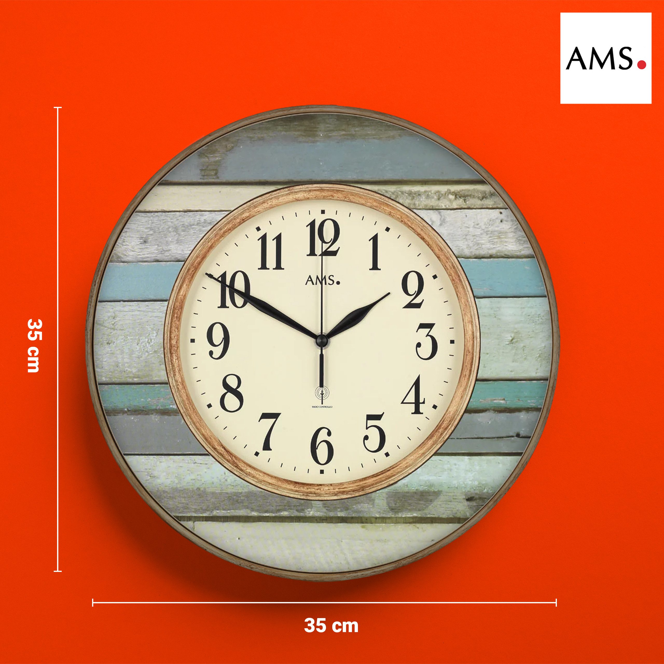 AMS Wanduhr Wanduhr klassisch Funkwanduhr Maritim: günstig online kaufen