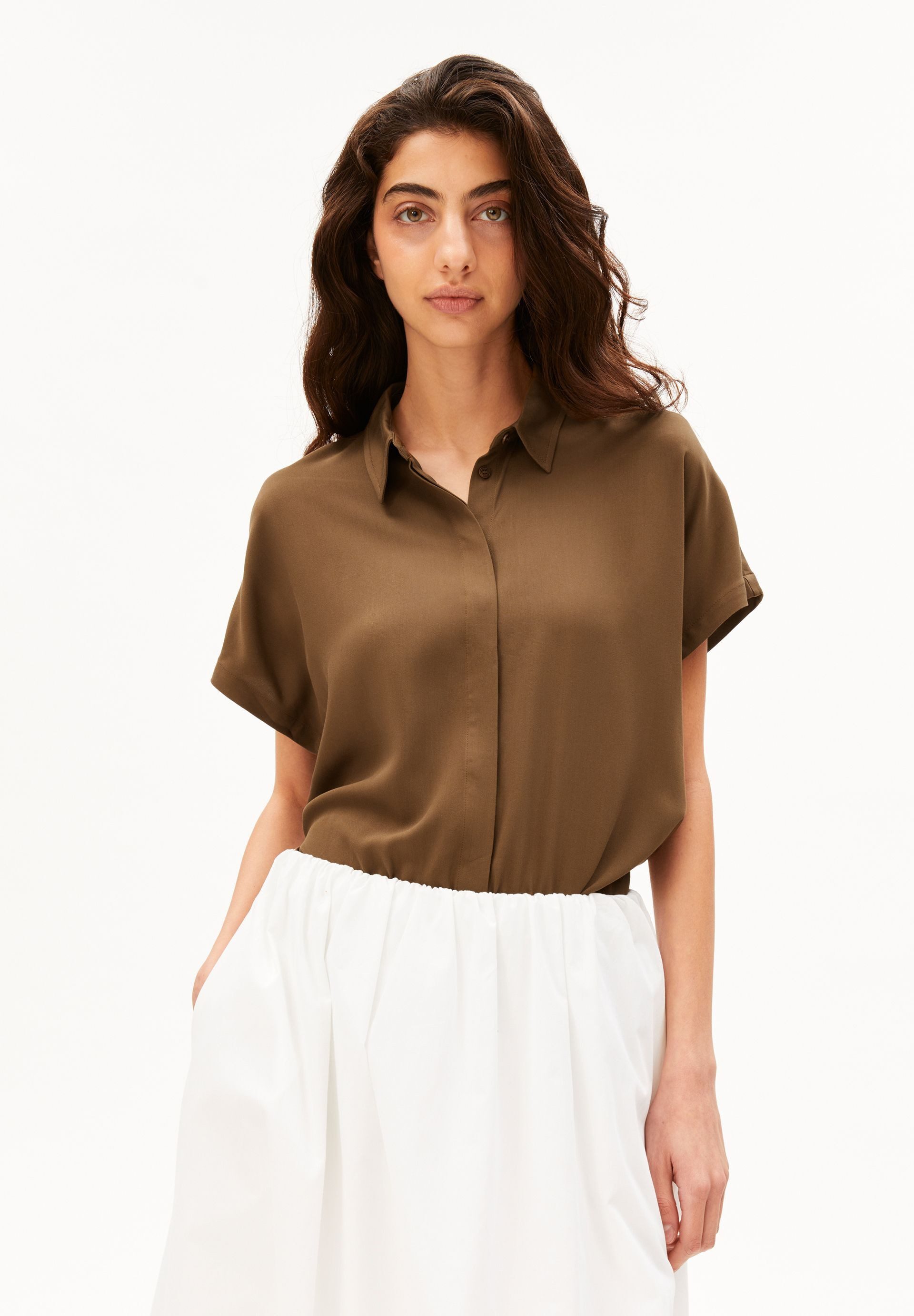 Hemdbluse LARISAANA Bluse aus LENZING™ ECOVERO™ Viskose