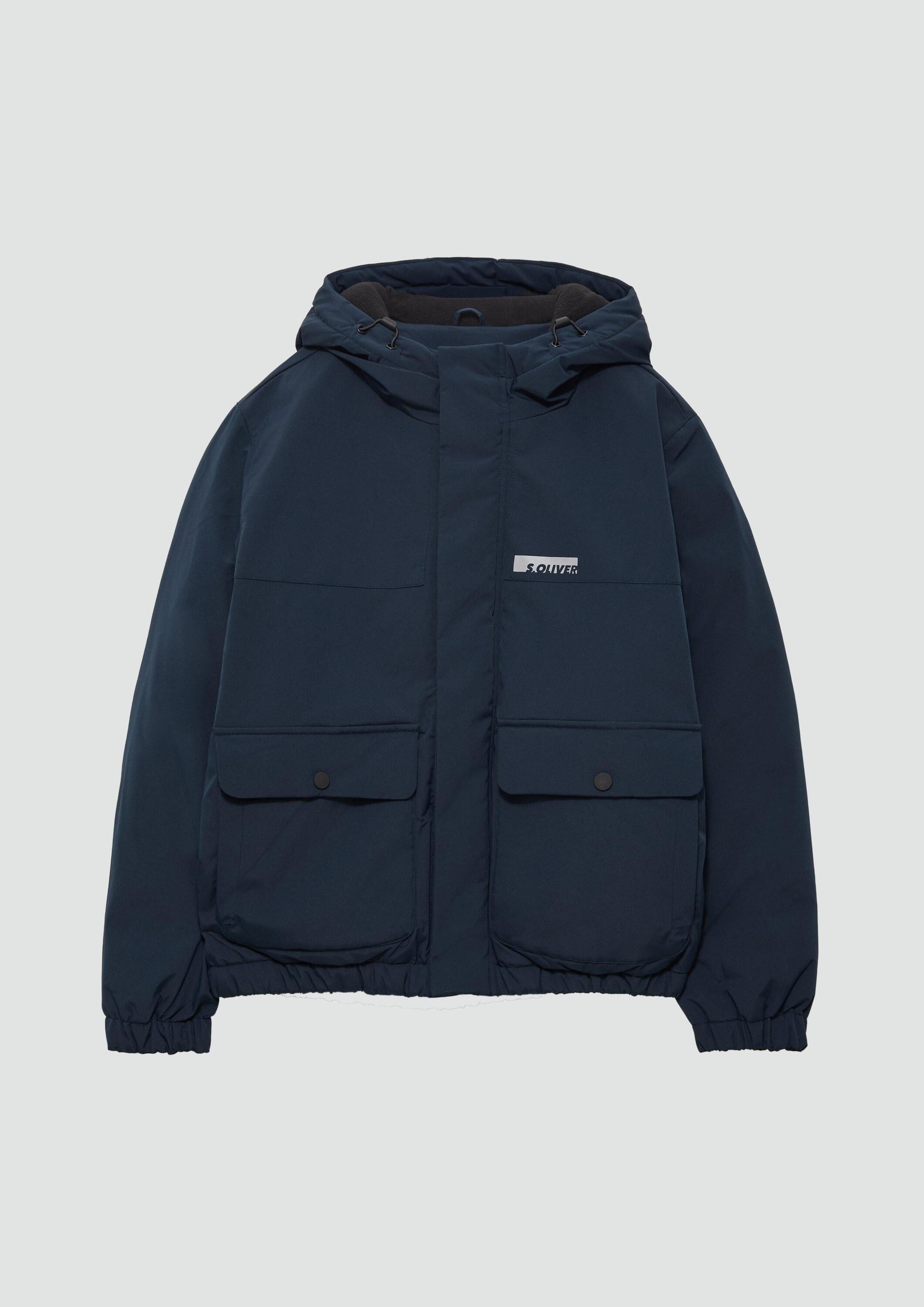 s.Oliver Winterjacke Outdoor-Jacke Warme Jacke mit Kapuze und großen Taschen