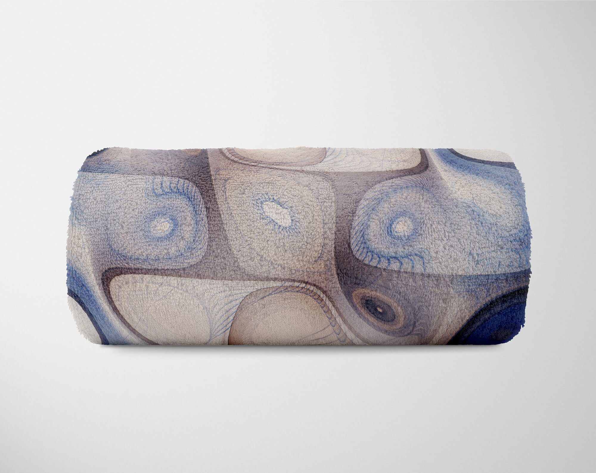 Muster Handtuch Baumwolle-Polyester-Mix mit Handtücher Saunatuch Sinus Abstrakte Fotomotiv Strandhandtuch (1-St), Kunstvoll Art A, Kuscheldecke Handtuch