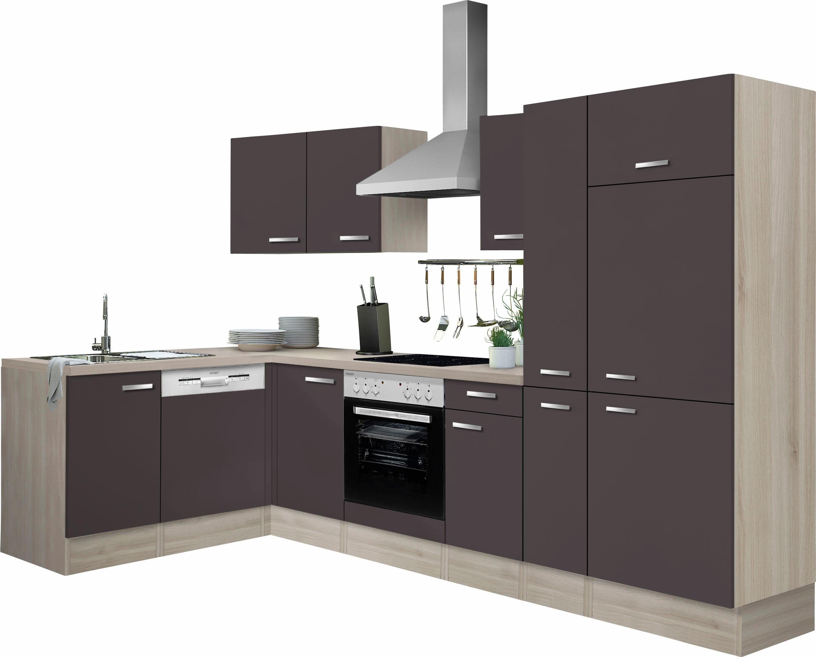 OPTIFIT Küchenzeile Faro, Stellbreite 300x175 cm, wahlweise mit E-Geräten,mit Apothekerschr.