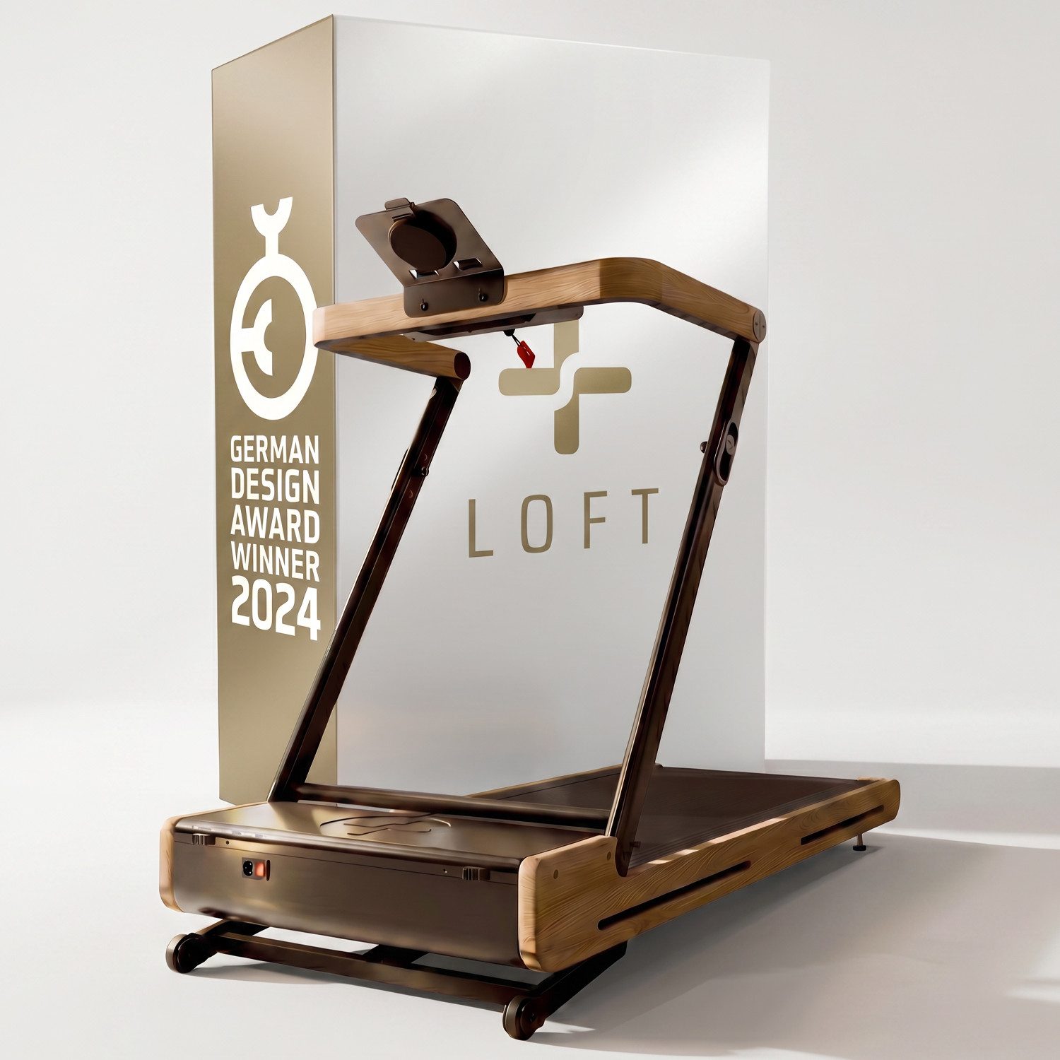 Laufband klappbar für zuhause, leise, bis 150kg, Holz Design, App, Fitness