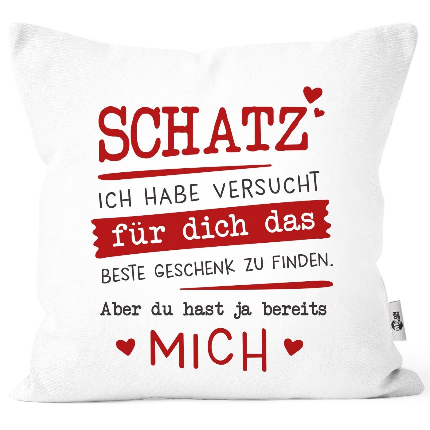 MoonWorks Dekokissen Kissenbezug Schatz ich habe günstig online kaufen