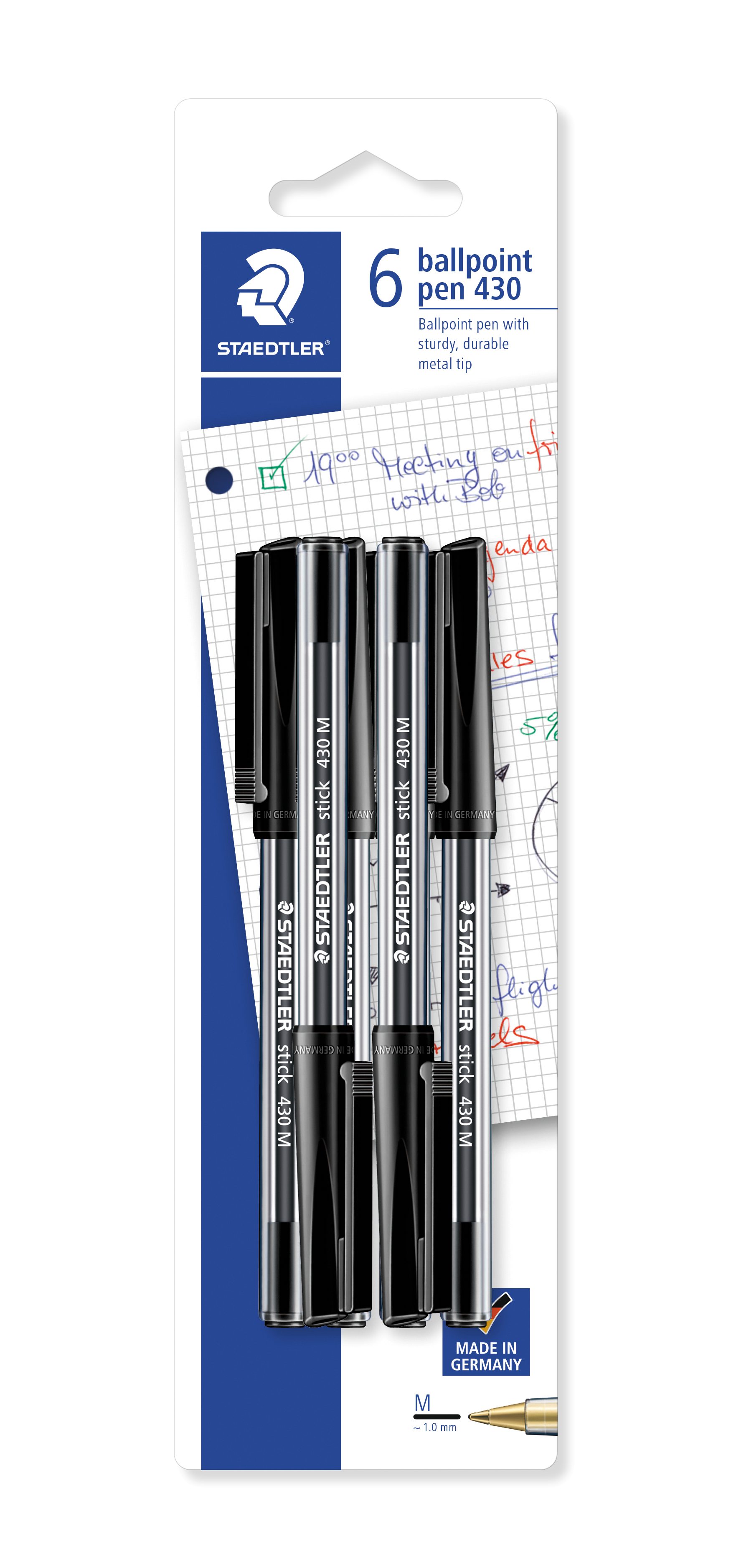 STAEDTLER Kugelschreiber STAEDTLER® 430M9BK6D Kugelschreiber stick 430 M BK 6ST