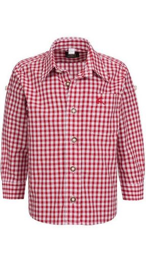 OS-Trachten Trachtenhemd »Kindertrachtenhemd Langarm Nick in Rot von OS-Trachten Größe 140«