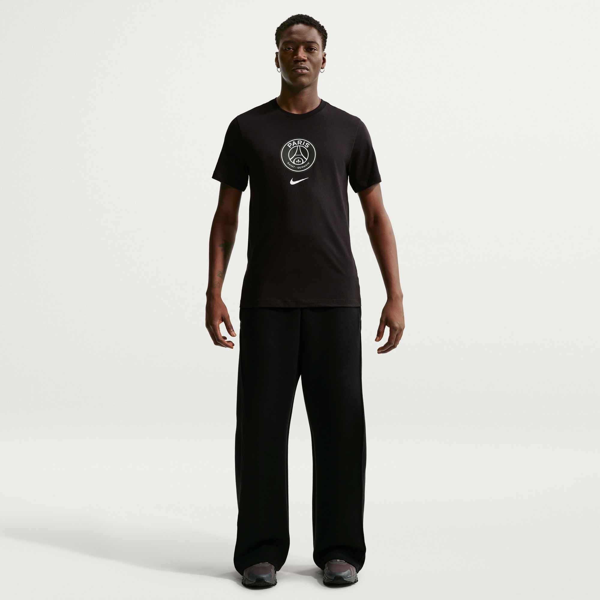 Nike T-Shirt PSG M NK CREST TEE sportlicher Look, Kurzarm, Rundhalsausschnitt, ohne Verschluss