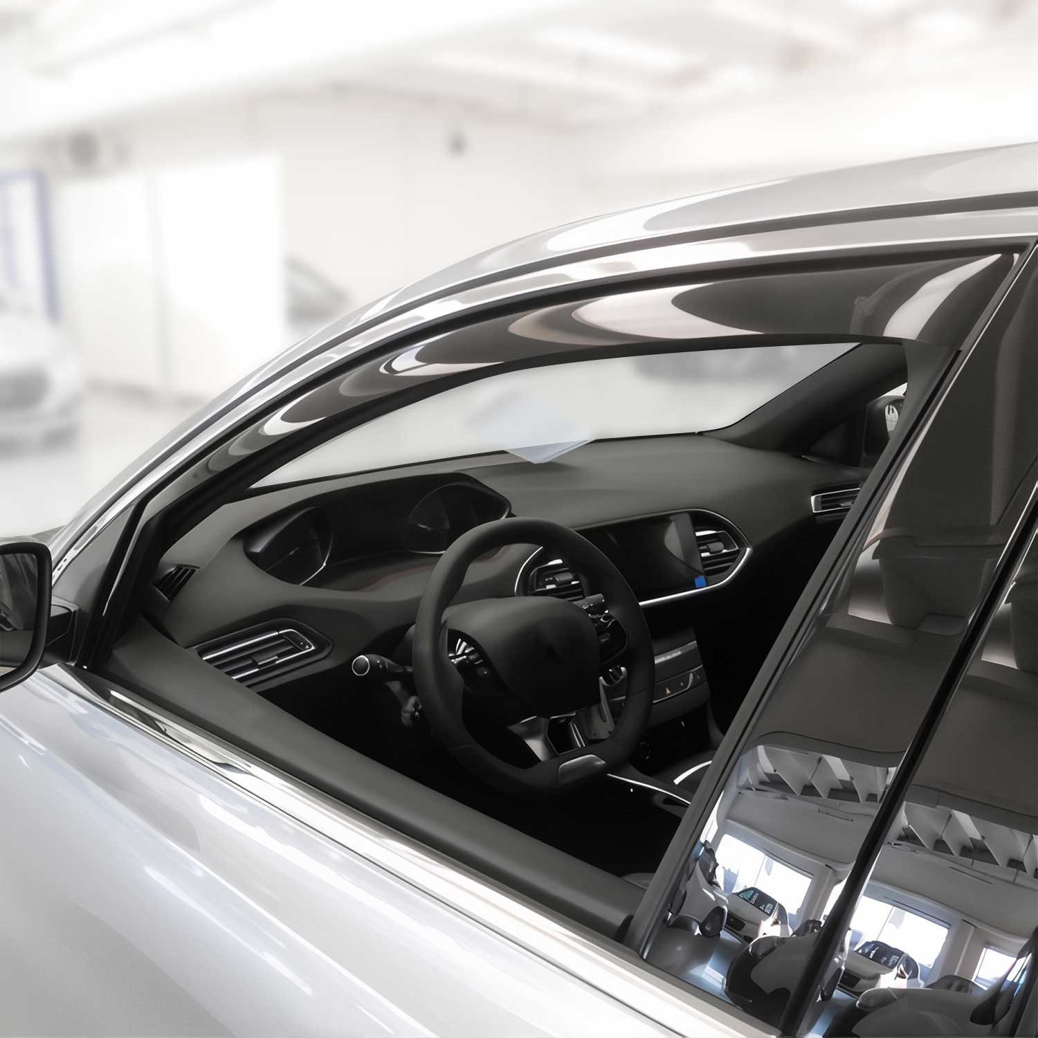 OMAC Вентиляционные решетки Windabweiser für Peugeot 308 2013-2025 5tür Dunkel Acryl 2tlg (2 St), Aerodynamisch, Einfache Montage, Waschstraßenfest