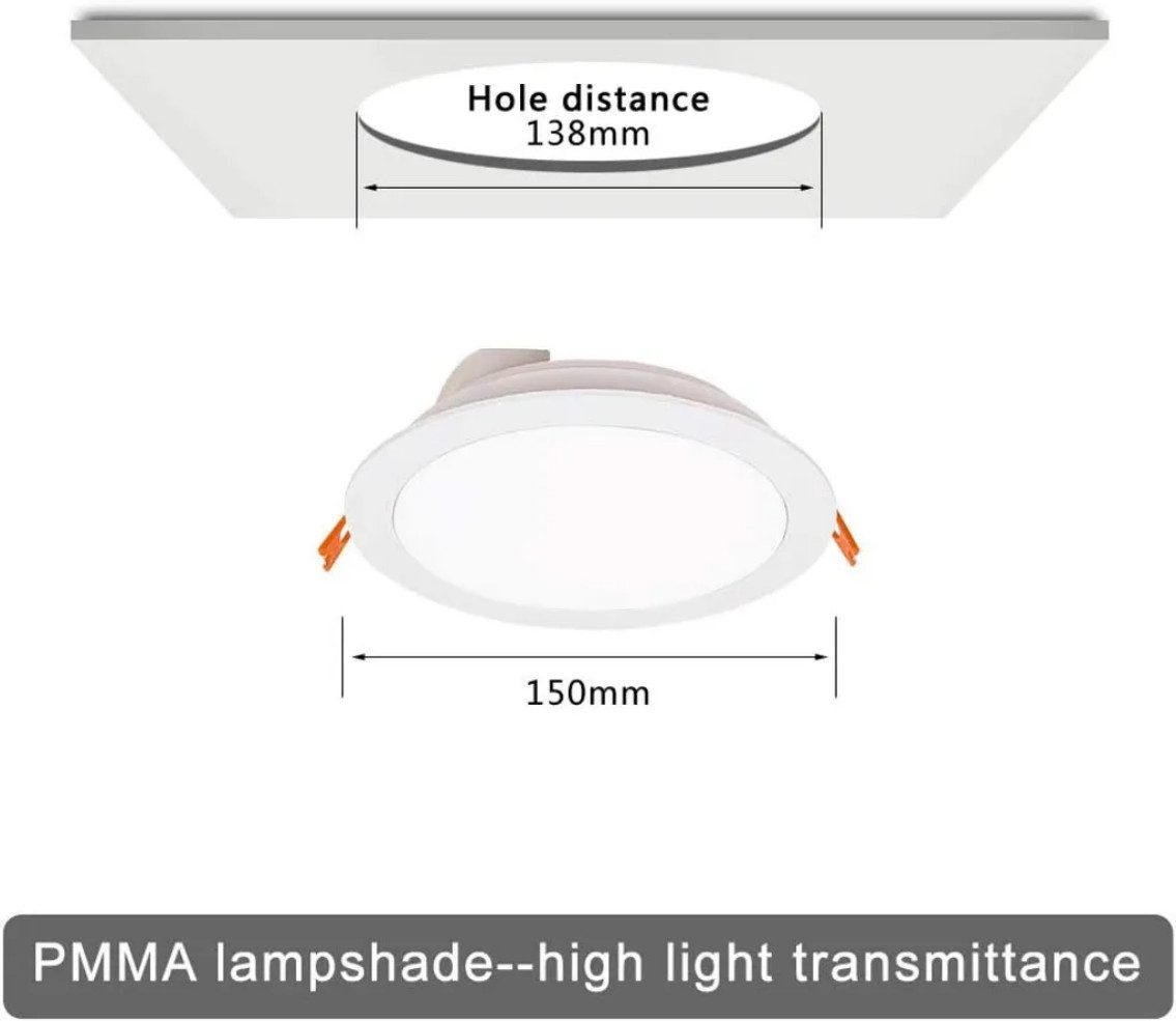 JDONG LED Einbaustrahler Ultra Flach 150mm/175mm günstig online kaufen