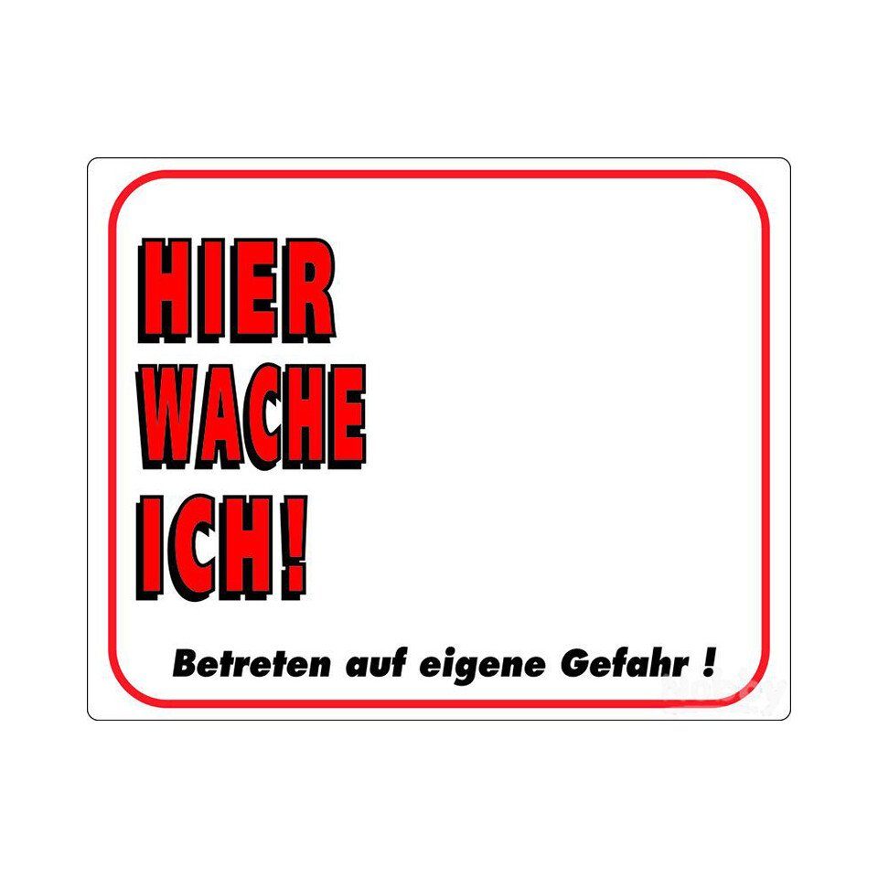 Nobby Warnschild Warntafel "Hier wache ich!"