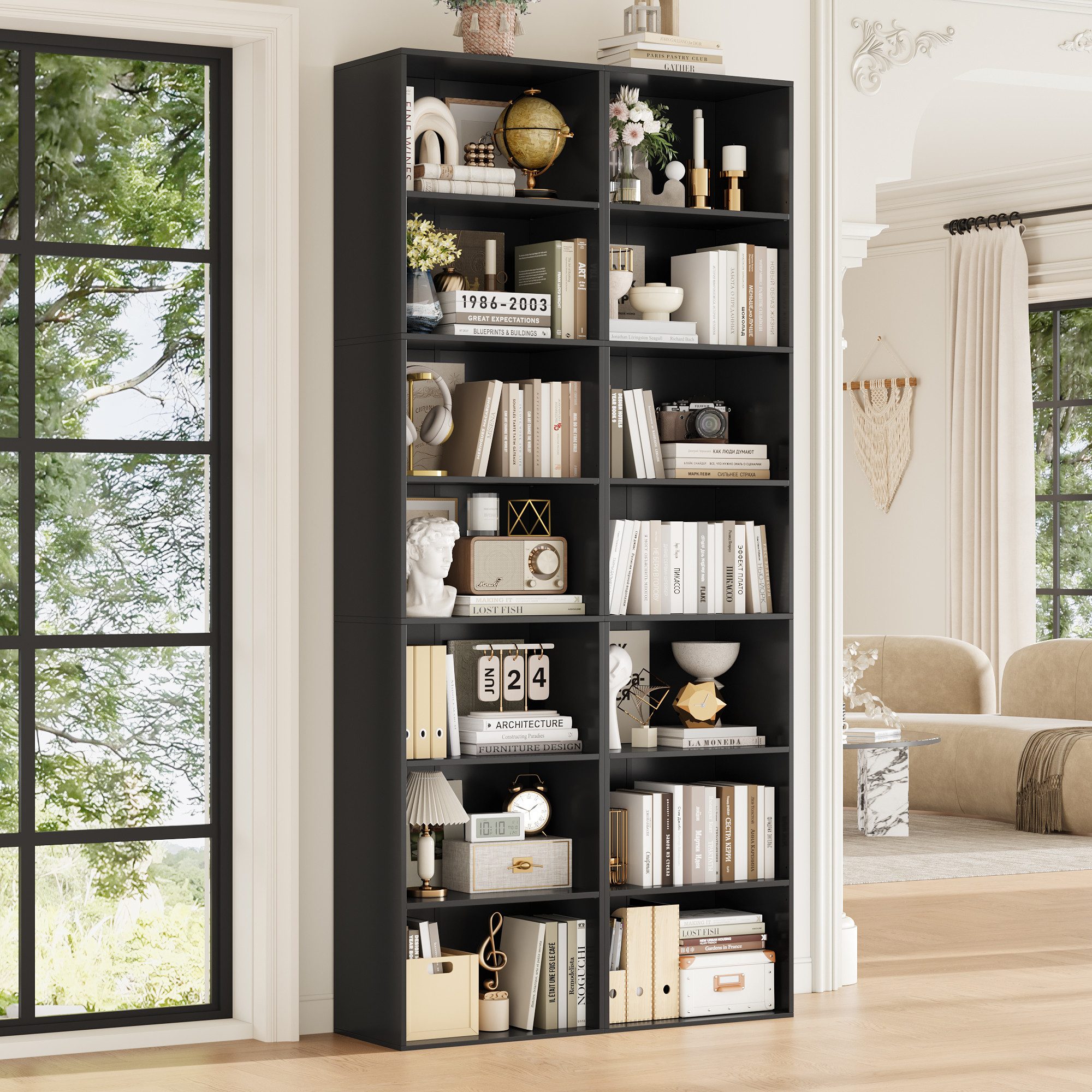 Homfa Bücherregal Regal mit 7 Fächern, günstig online kaufen