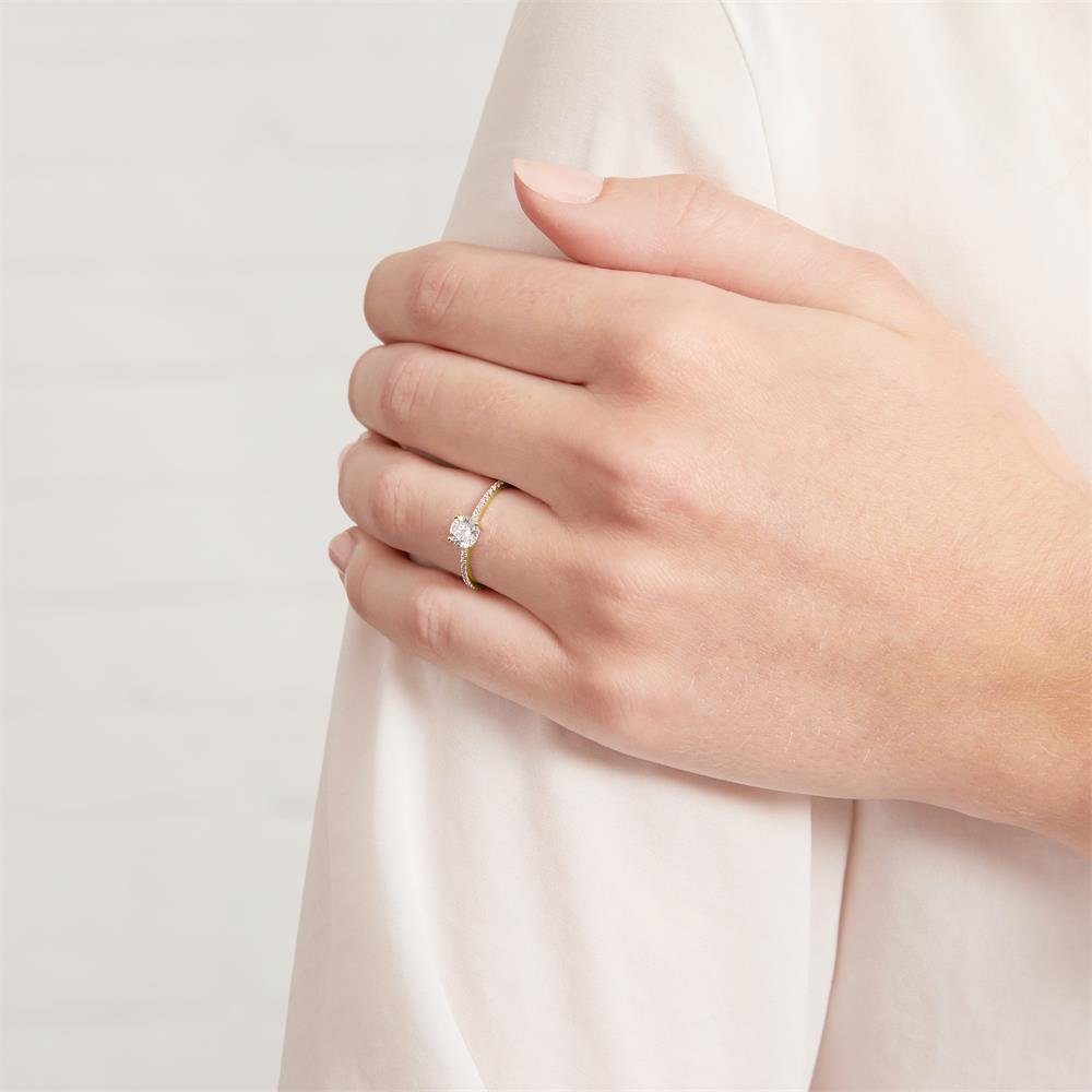 JEWLIX Goldring 375er Gelbgold Verlobungsring + günstig online kaufen