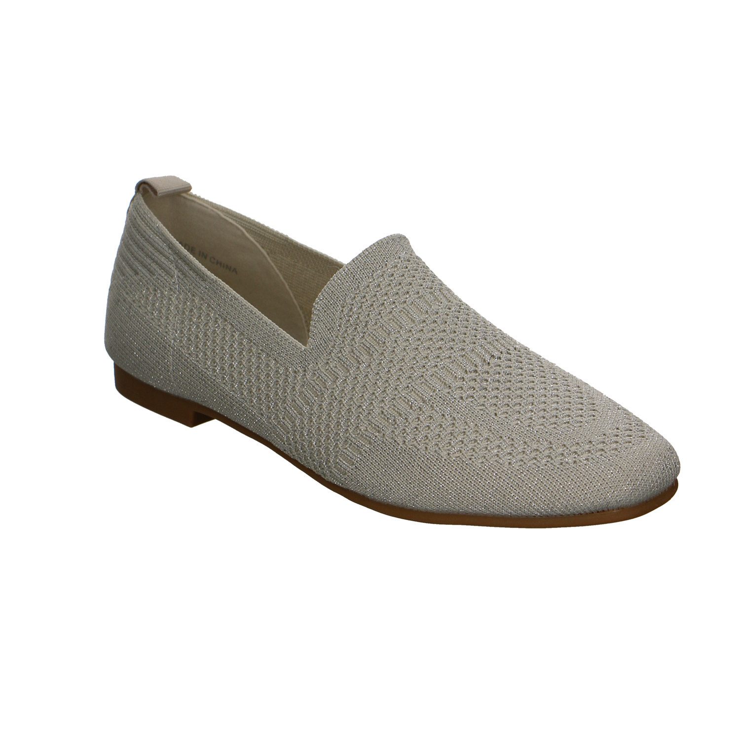 La Strada La Strada Beige/silver Knitted Leinen-Stoff Pumps Flach beige Loa günstig online kaufen