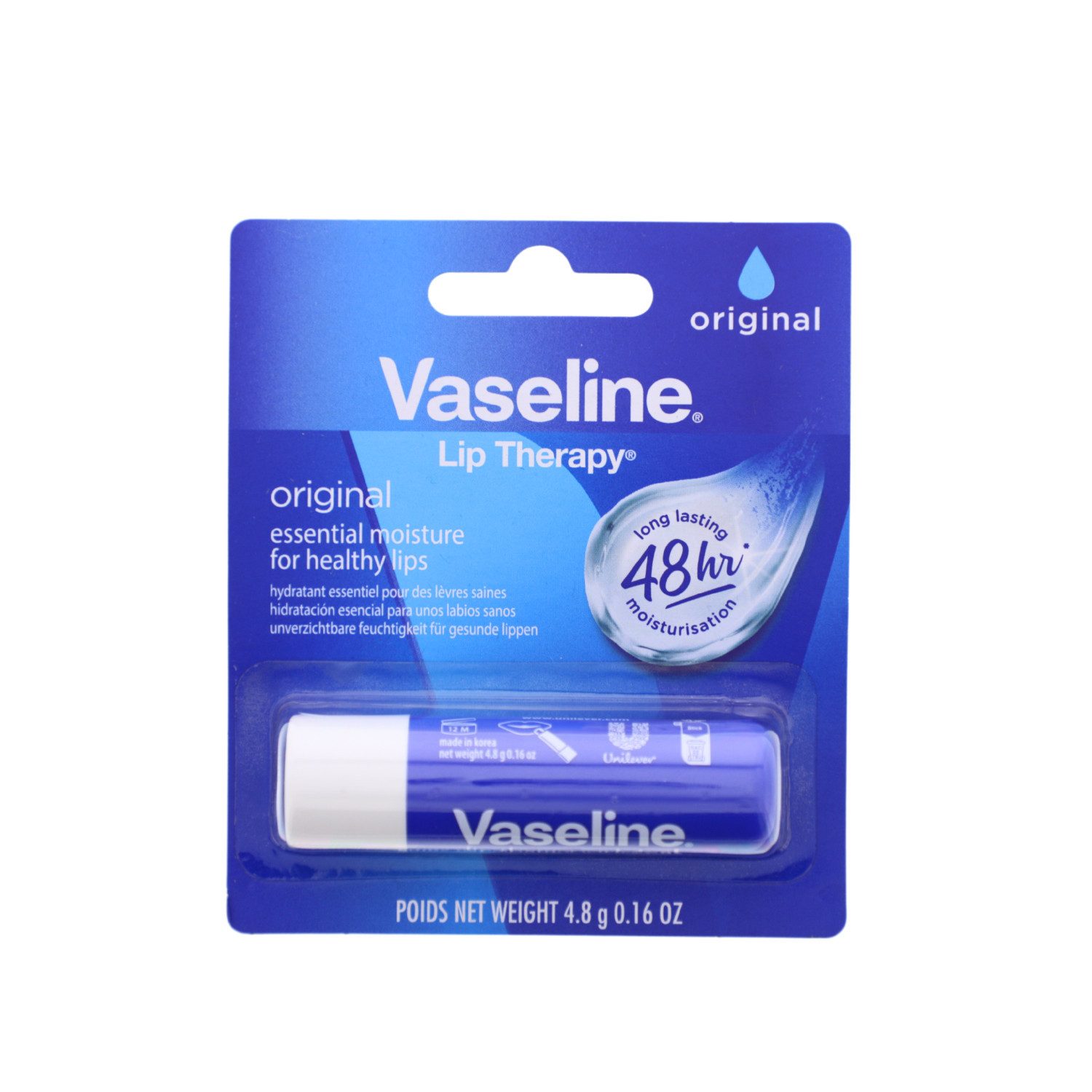 Vaseline Lippenpflegestift Vaseline Lip Therapy Original Бальзам для губ 48h Feuchtigkeit mit Vitami