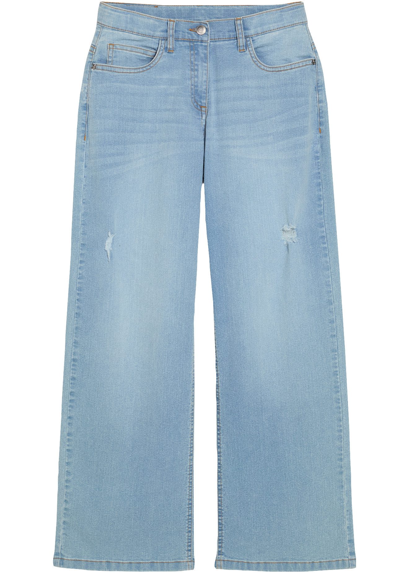 bonprix Weite Jeans lockere Passform, Mid Waist, mit Five-Pocket-Style – Bild 5 von 5
