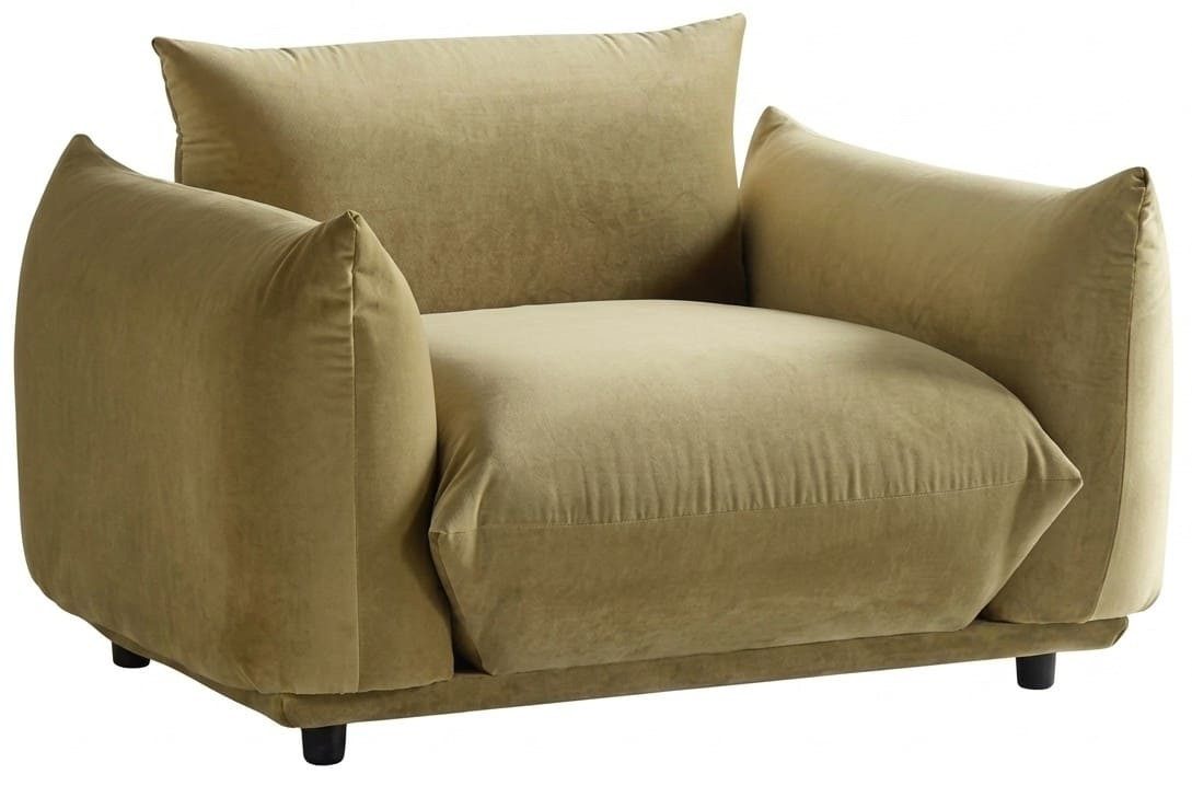 JVmoebel Sessel Sessel Braun Samt Armlehnen Modern praktisch Wohnzimmer (1-St., 1-tlg)