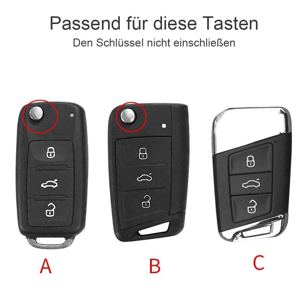 Golf Schwarz Passat Schlüsselanhänger TUABUR VW Polo Schlüsselhülle Set