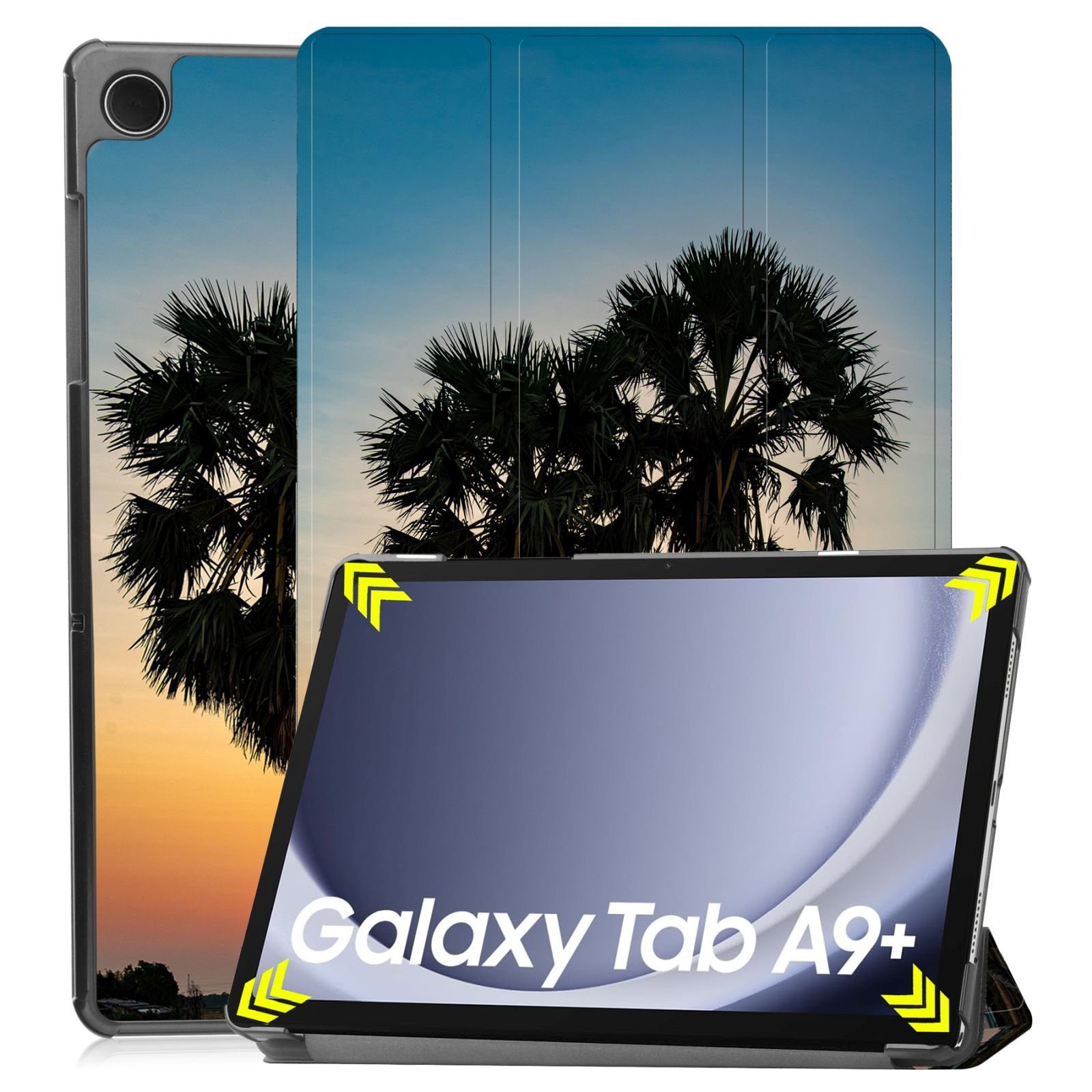 Lobwerk Tablet-Hülle Schutzhülle für Samsung Tab A9+ Plus 2023 SM-X210/X216/X218 11 Zoll, Wake & Sleep Funktion, Sturzdämpfung, Aufstellfunktion