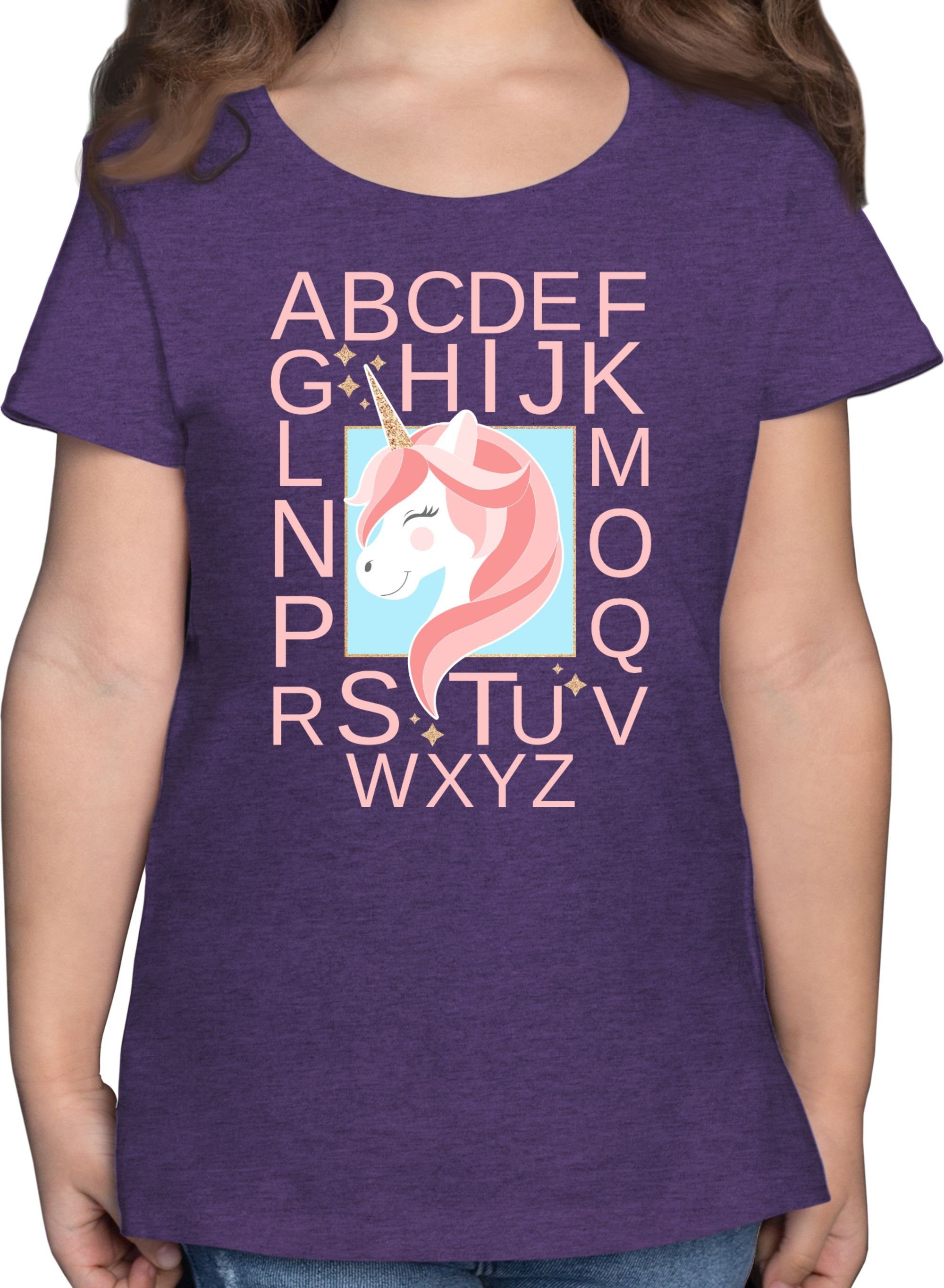 Shirtracer T-Shirt »Einhorn Alphabet - Einschulung Mädchen Kleidung -  Mädchen Kinder T-Shirt« shirt einschulung mädchen - geschenke für  schulanfänger online kaufen | OTTO