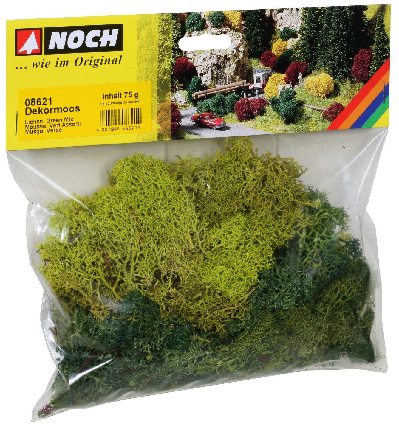 NOCH Bastelmoos Dekormoos, 100 % echtes Islandmoos, 75 g Beutel fü